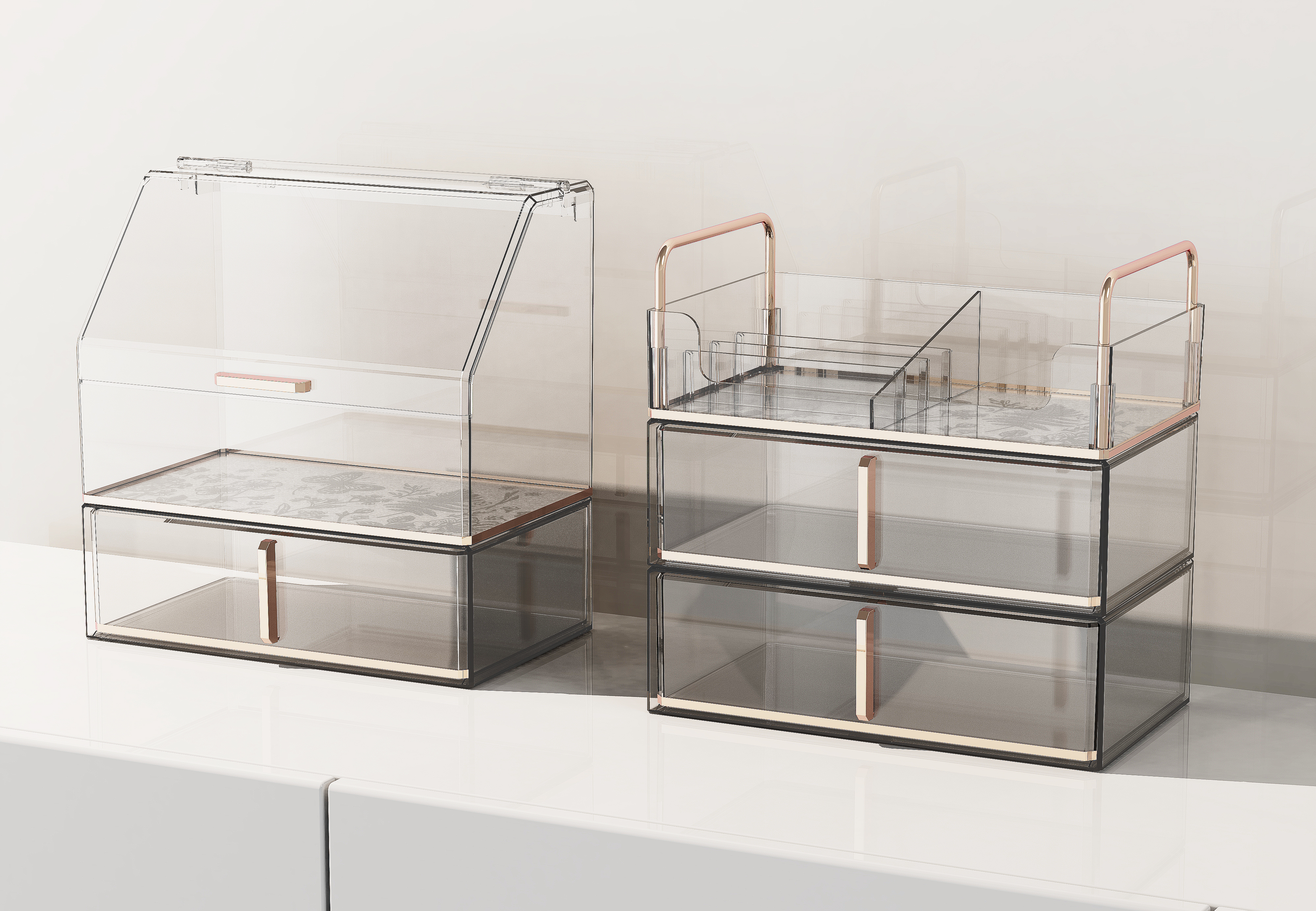 Desktop cosmetics storage，