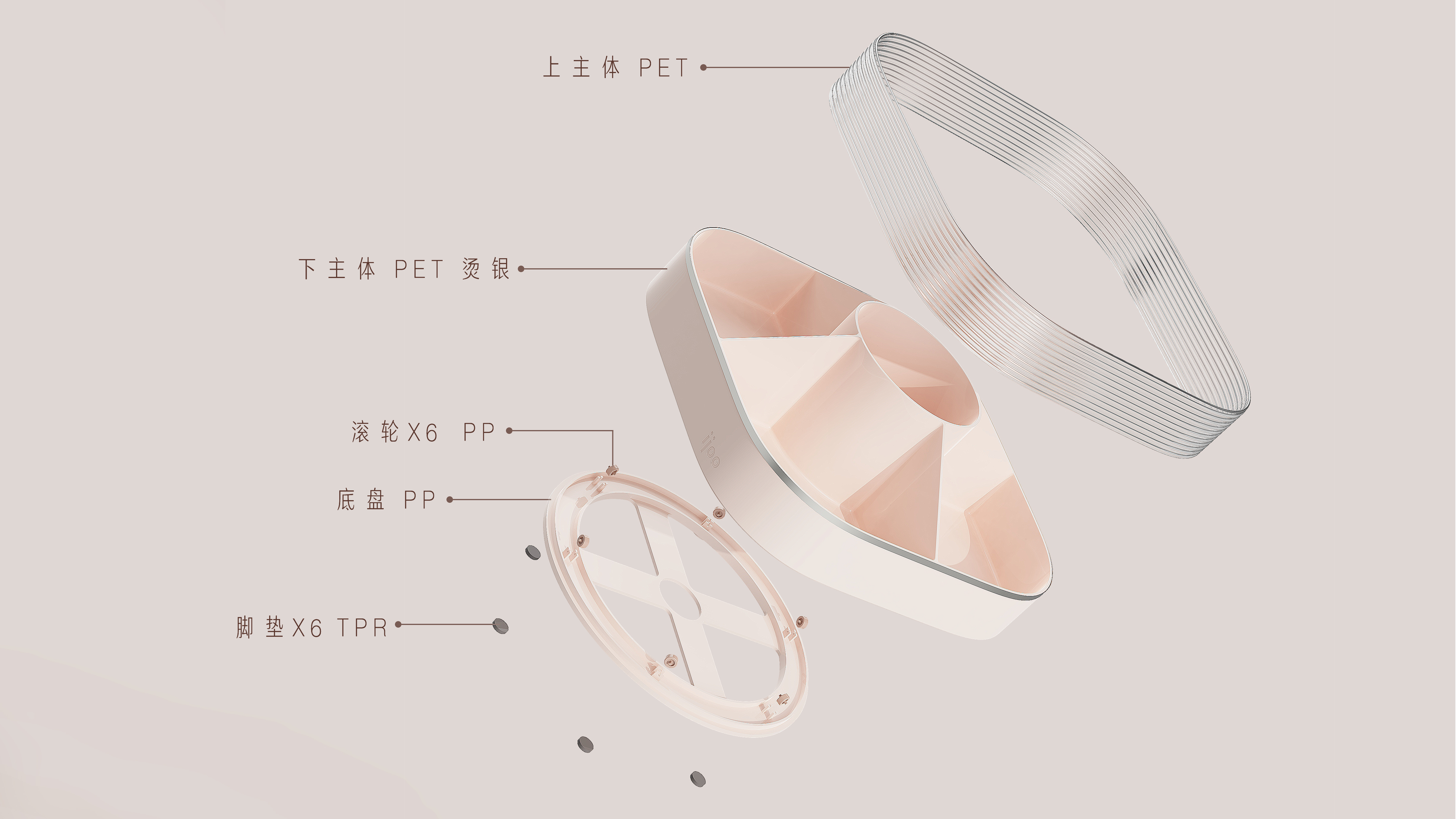 Large capacity storage，360 ° rotation storage，