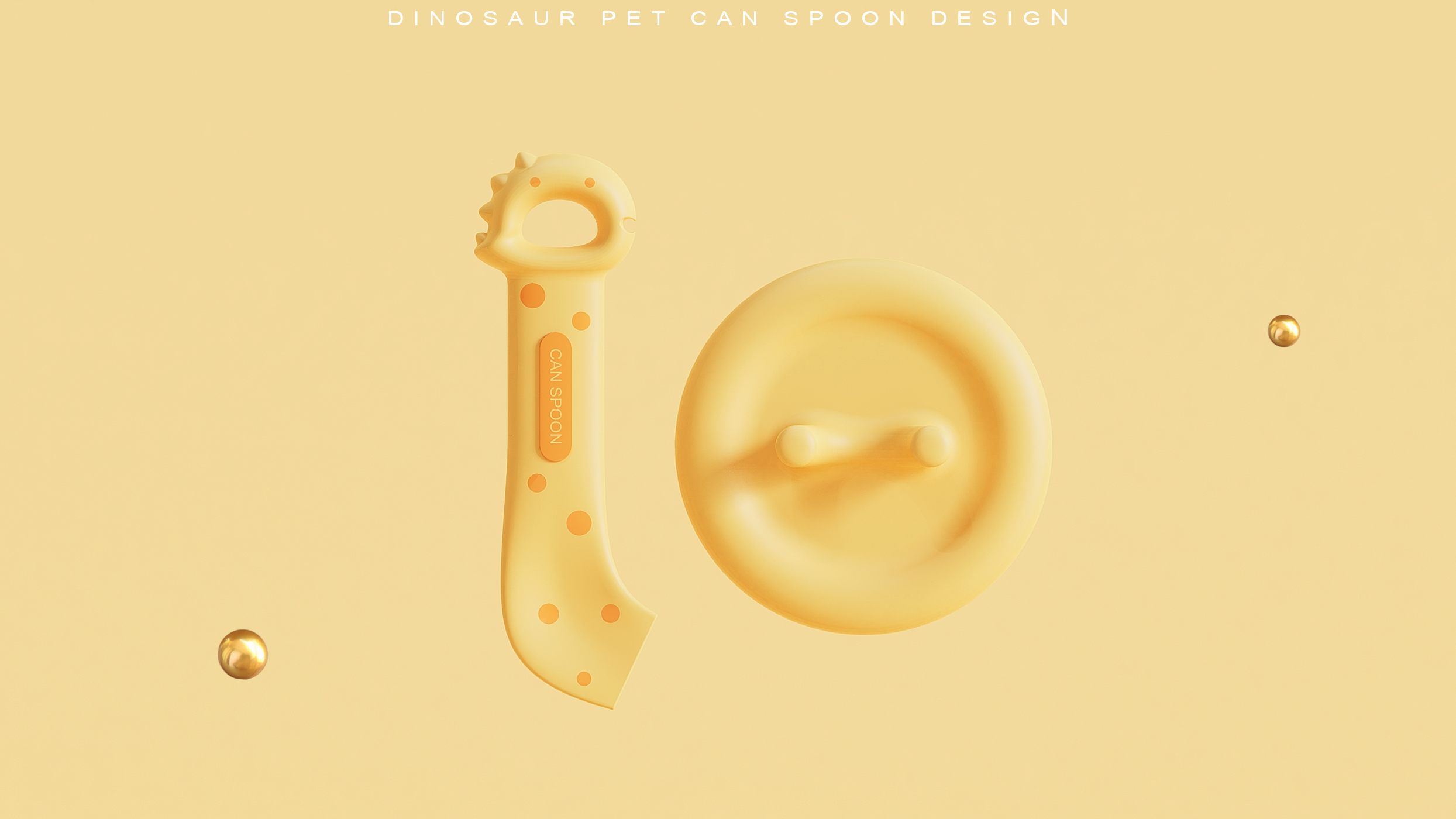 Pet Supplies & Pet，product design，Structural design，Pet Canned Spoon Lid，Canned spoon，can lid，Small dinosaur shape，Can Opening Artifact，