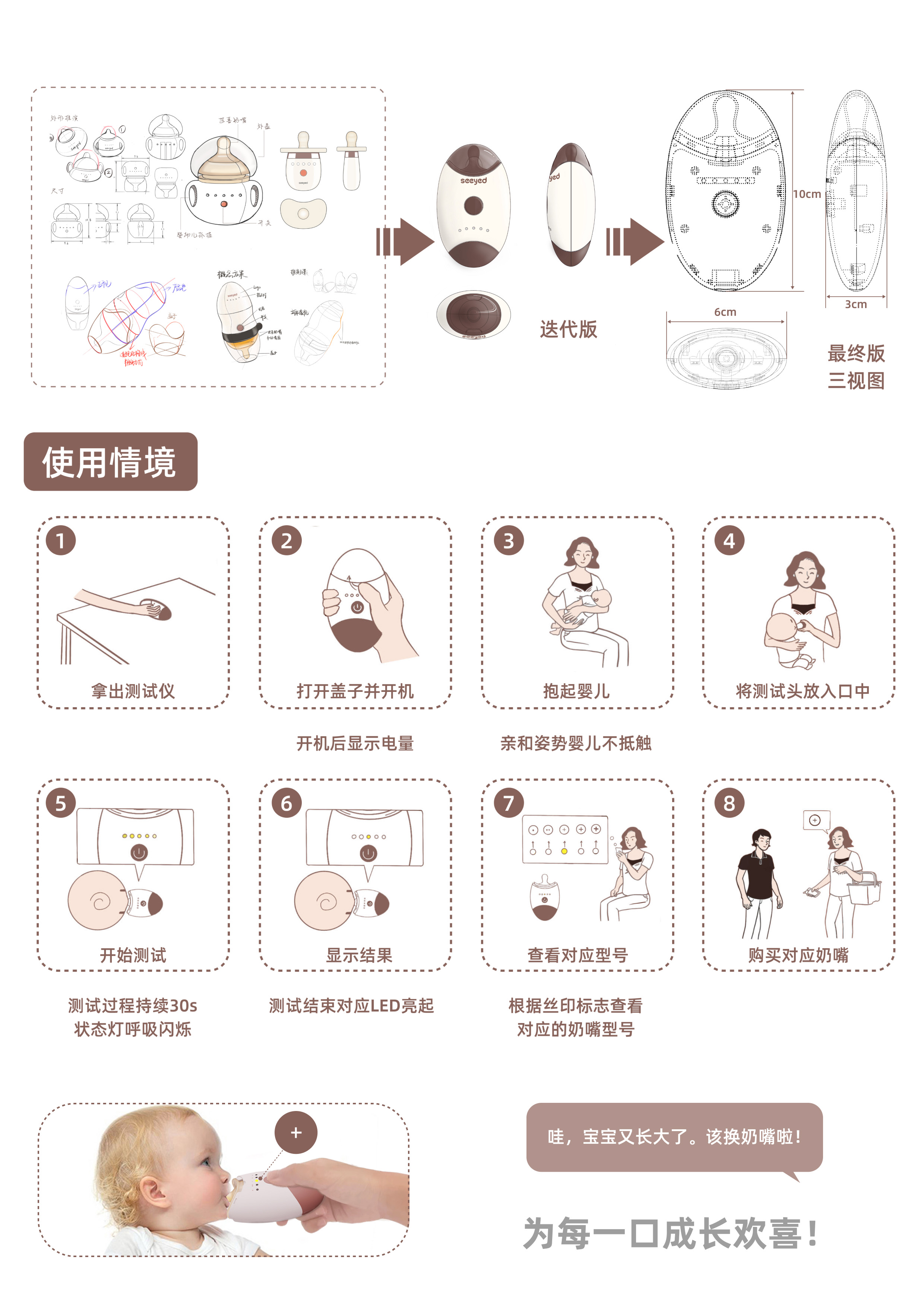 Child care，Sucking force test for children，Precision feeding，