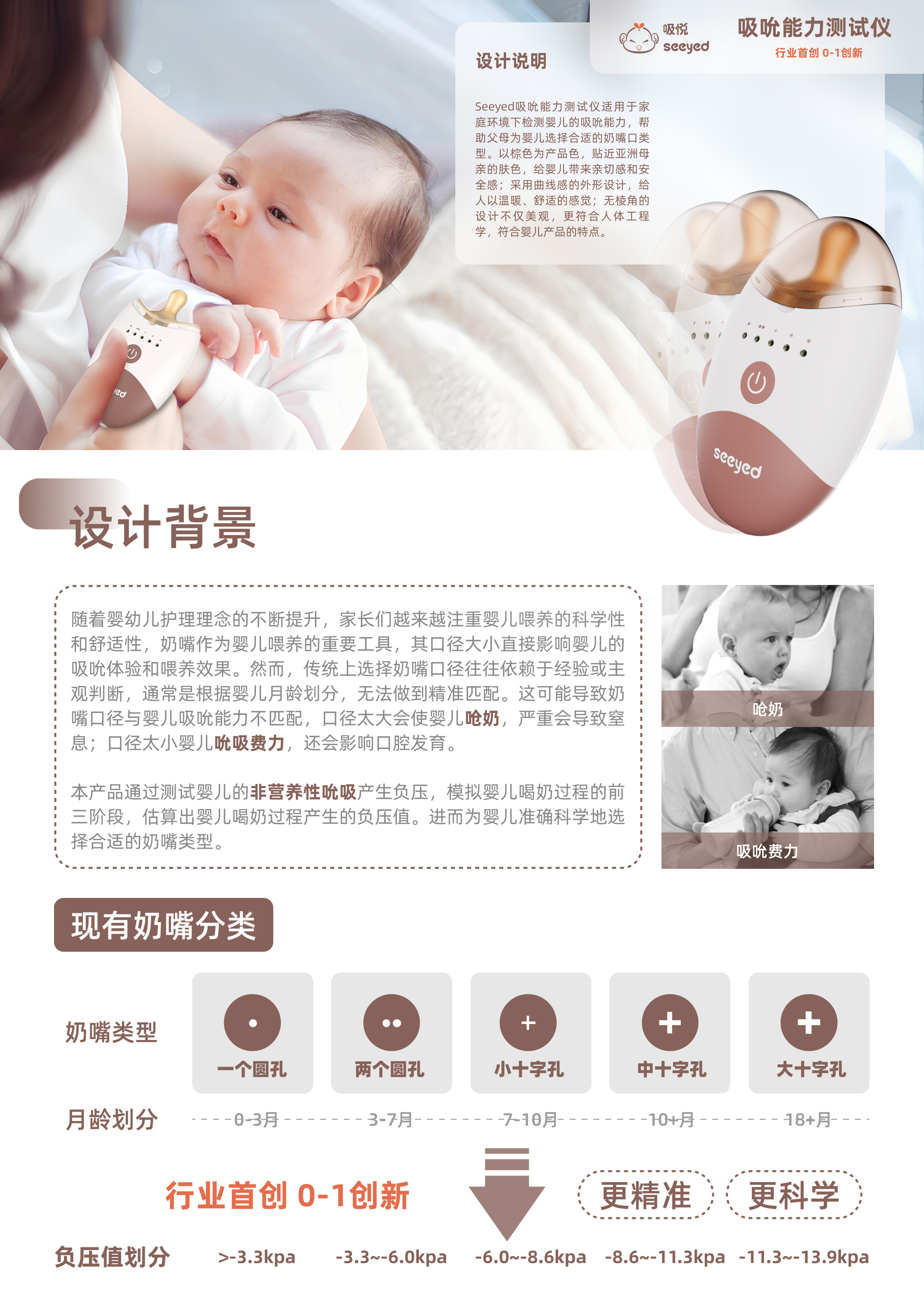 Child care，Sucking force test for children，Precision feeding，