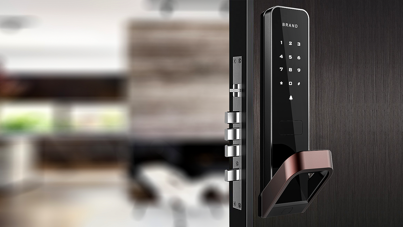 Fingerprint lock，Password lock，Anti-theft door lock，Appearance design，Structural design，Door lock design，lock，Electronic lock，