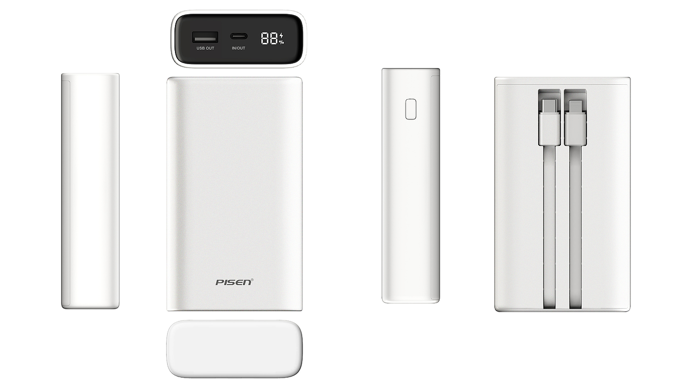 portable battery，Minimalist，Appearance design，