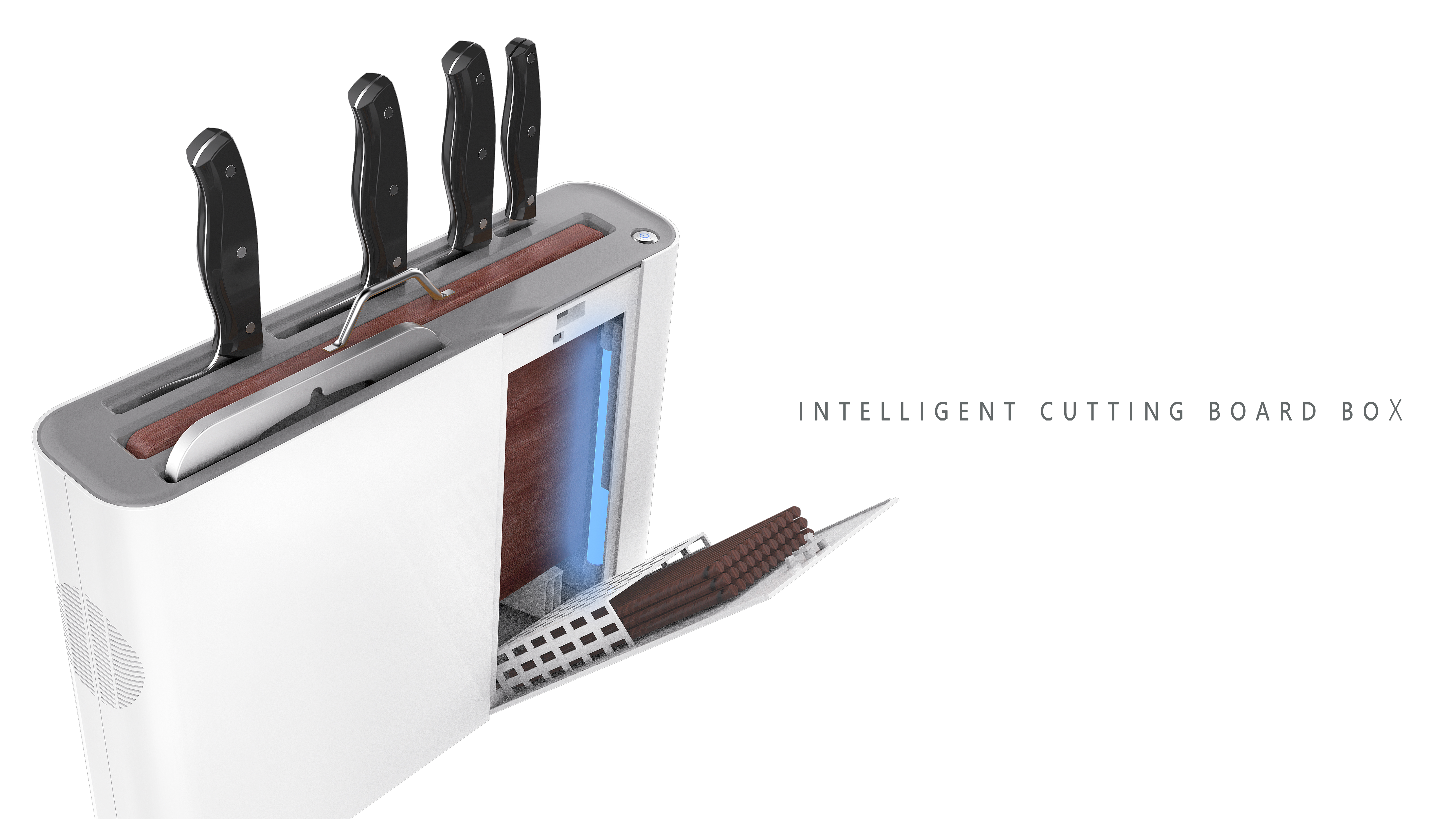 killing rack，Drying oven，Kitchen storage，Intelligent sterilization and killing rack，Home storage，product design，Structural design，Knife Chopsticks Chopping Board Storage，