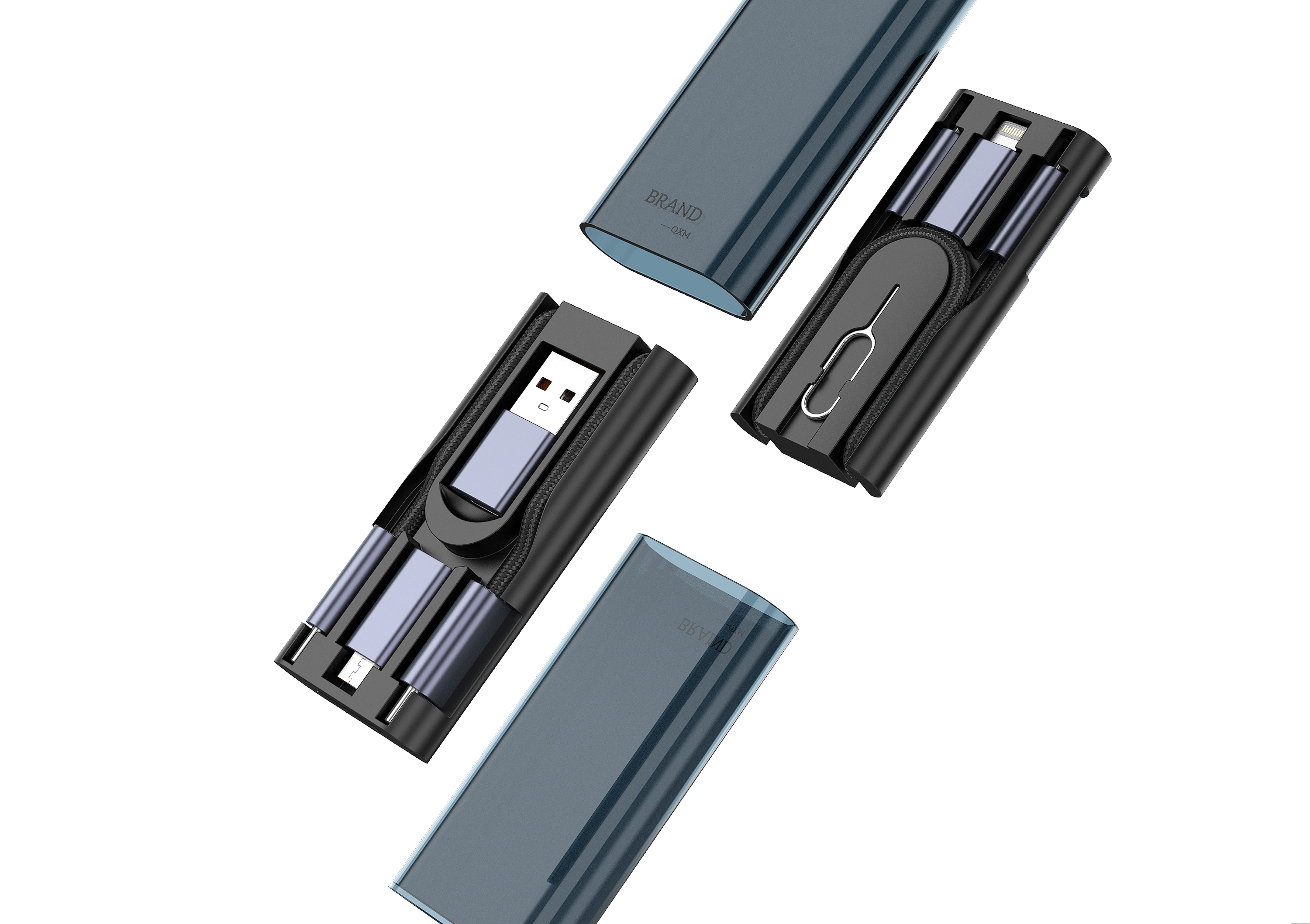 Data cable storage box，USB adapter，product design，industrial design，Intelligent digital，3C mobile phone periphery，