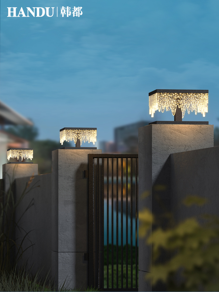 outdoor light，Column head lamp，Courtyard lamp，Lighting design，Lamp design，Appearance design，Dajiu Industrial Design，Zhongshan lamps and lanterns，