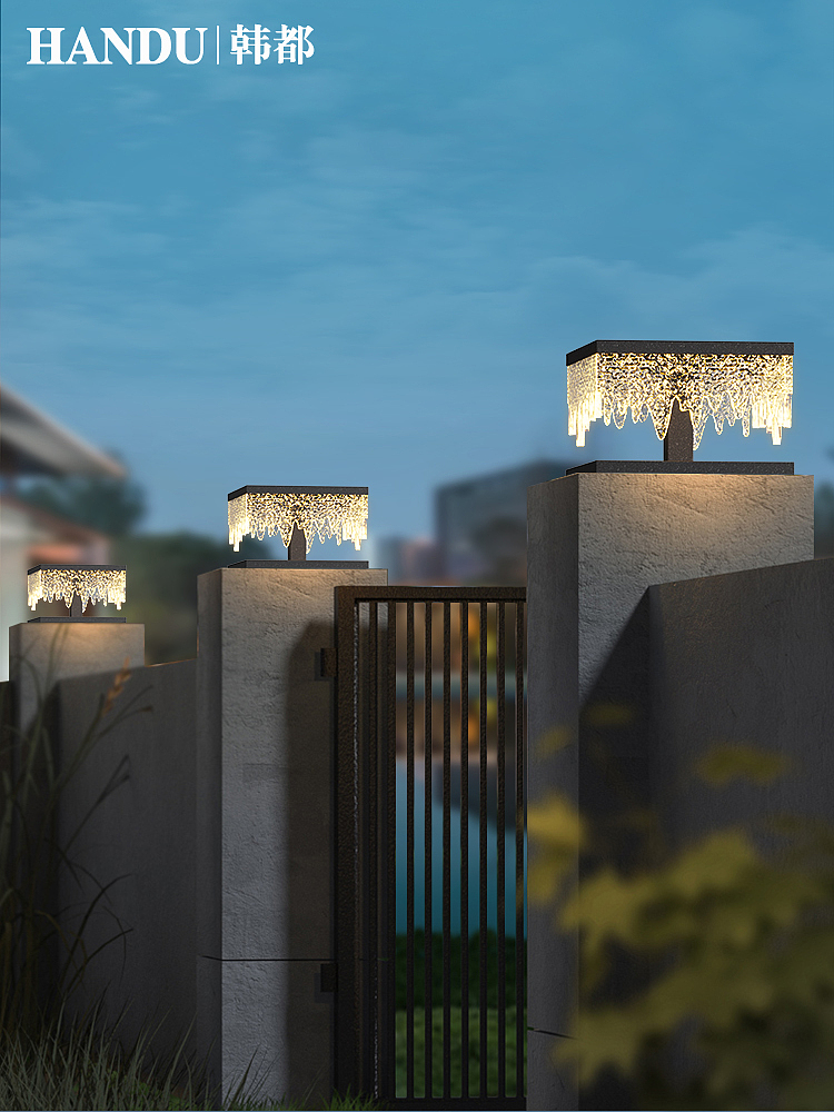 outdoor light，Column head lamp，Courtyard lamp，Lighting design，Lamp design，Appearance design，Dajiu Industrial Design，Zhongshan lamps and lanterns，