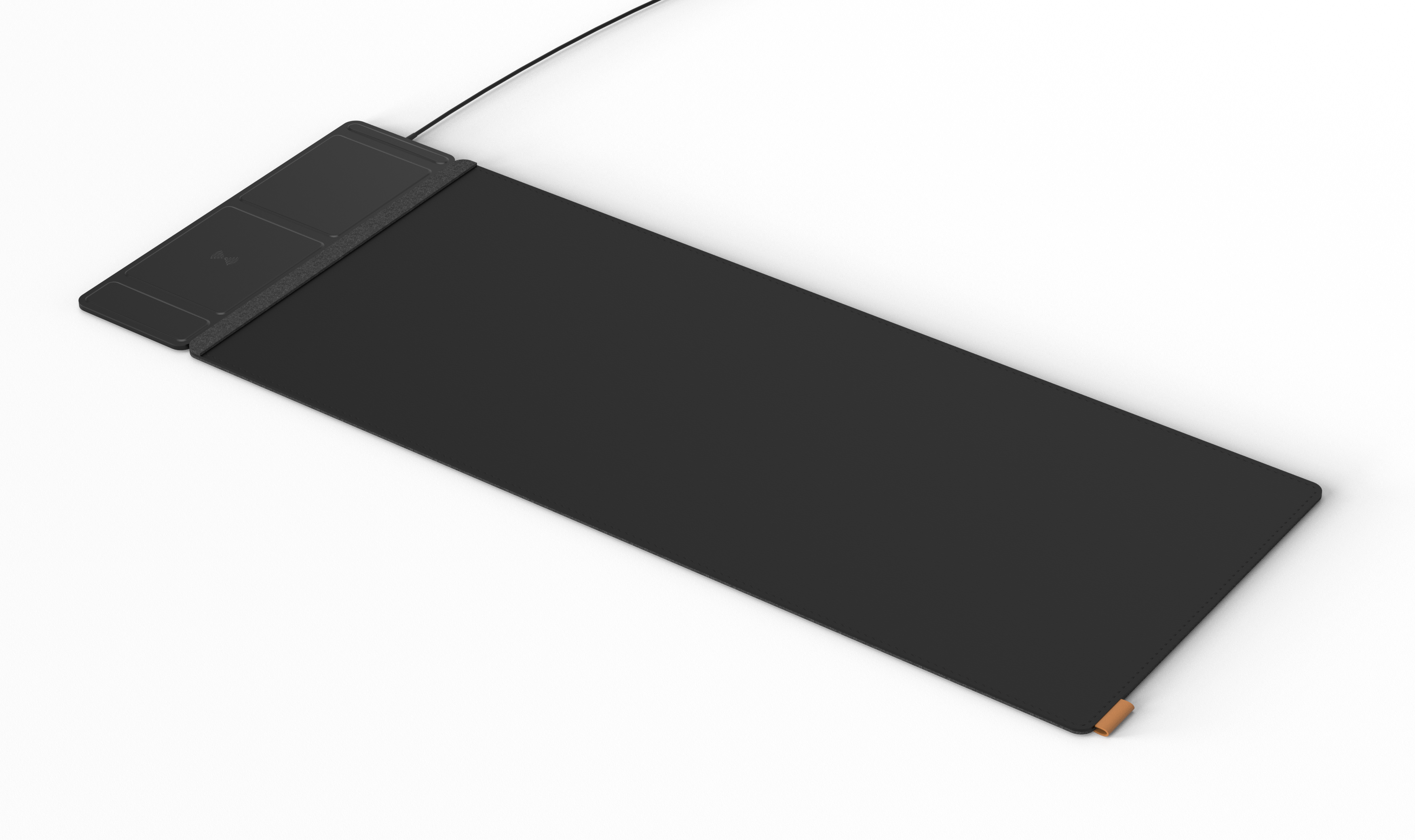 Double layer mouse pad with magnetic bracket wireless charger，