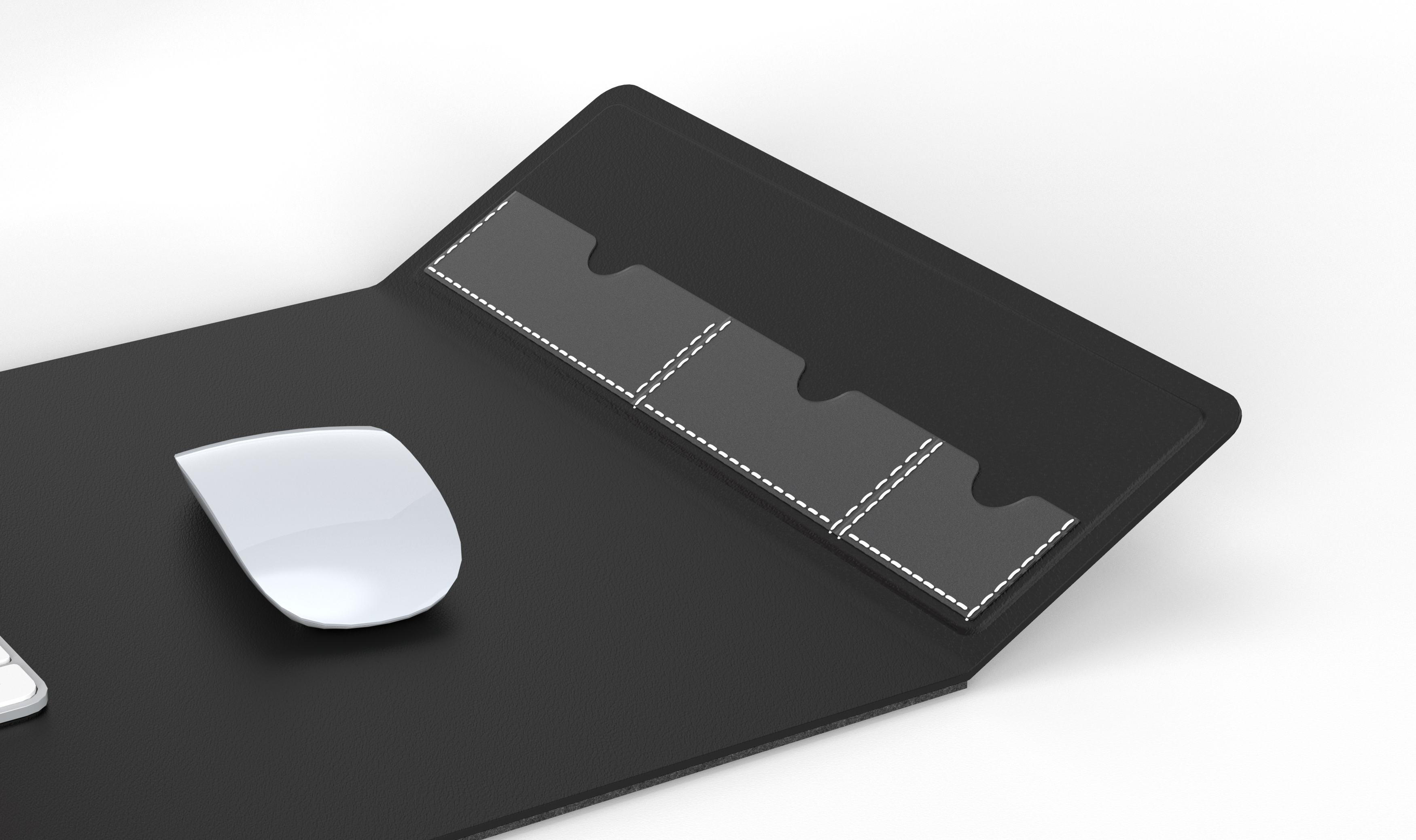 Double layer mouse pad with magnetic bracket wireless charger，