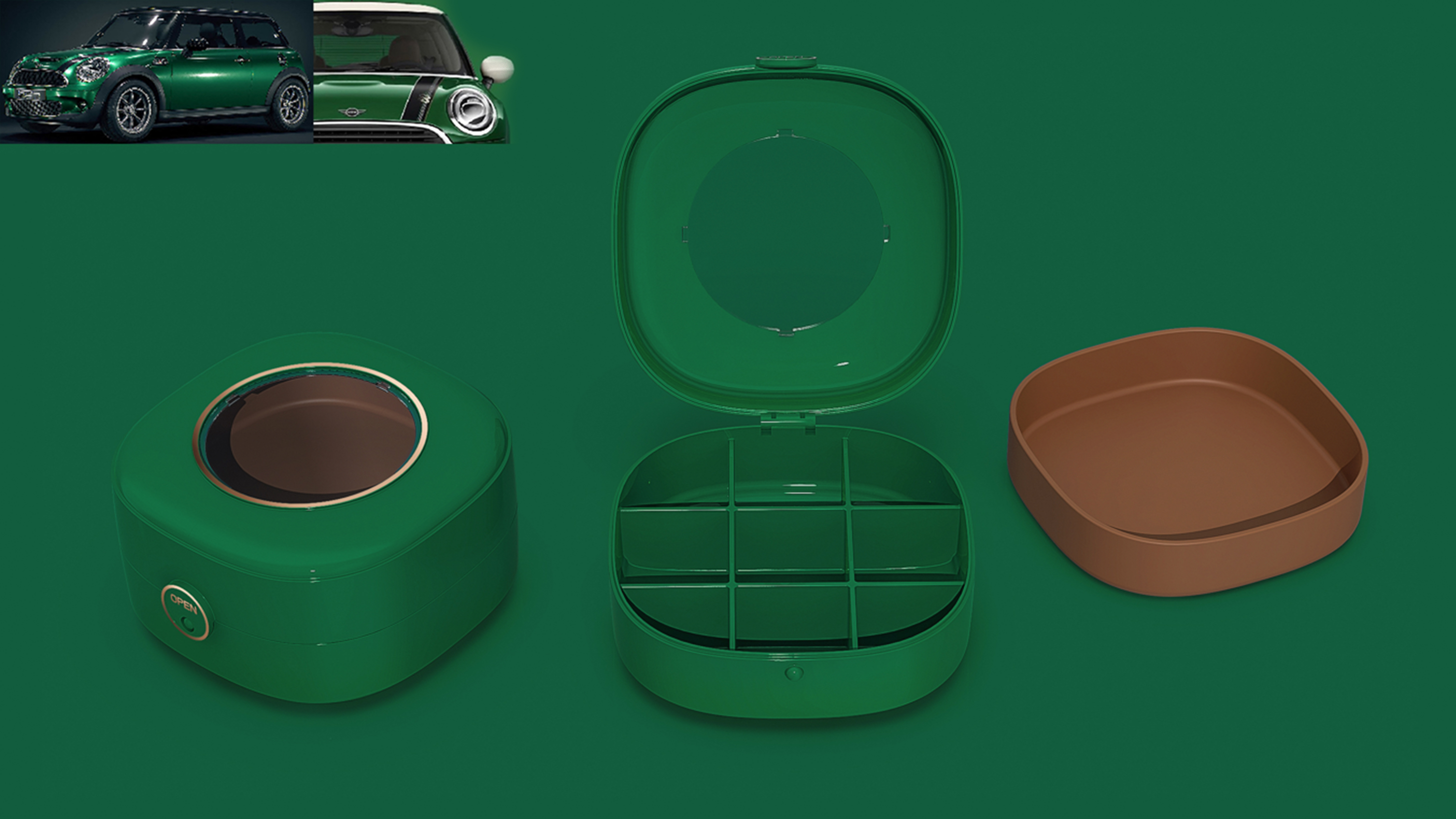 Portable jewelry storage box，storage box，Storage design，product design，Structural design，Home storage，Color matching，color，