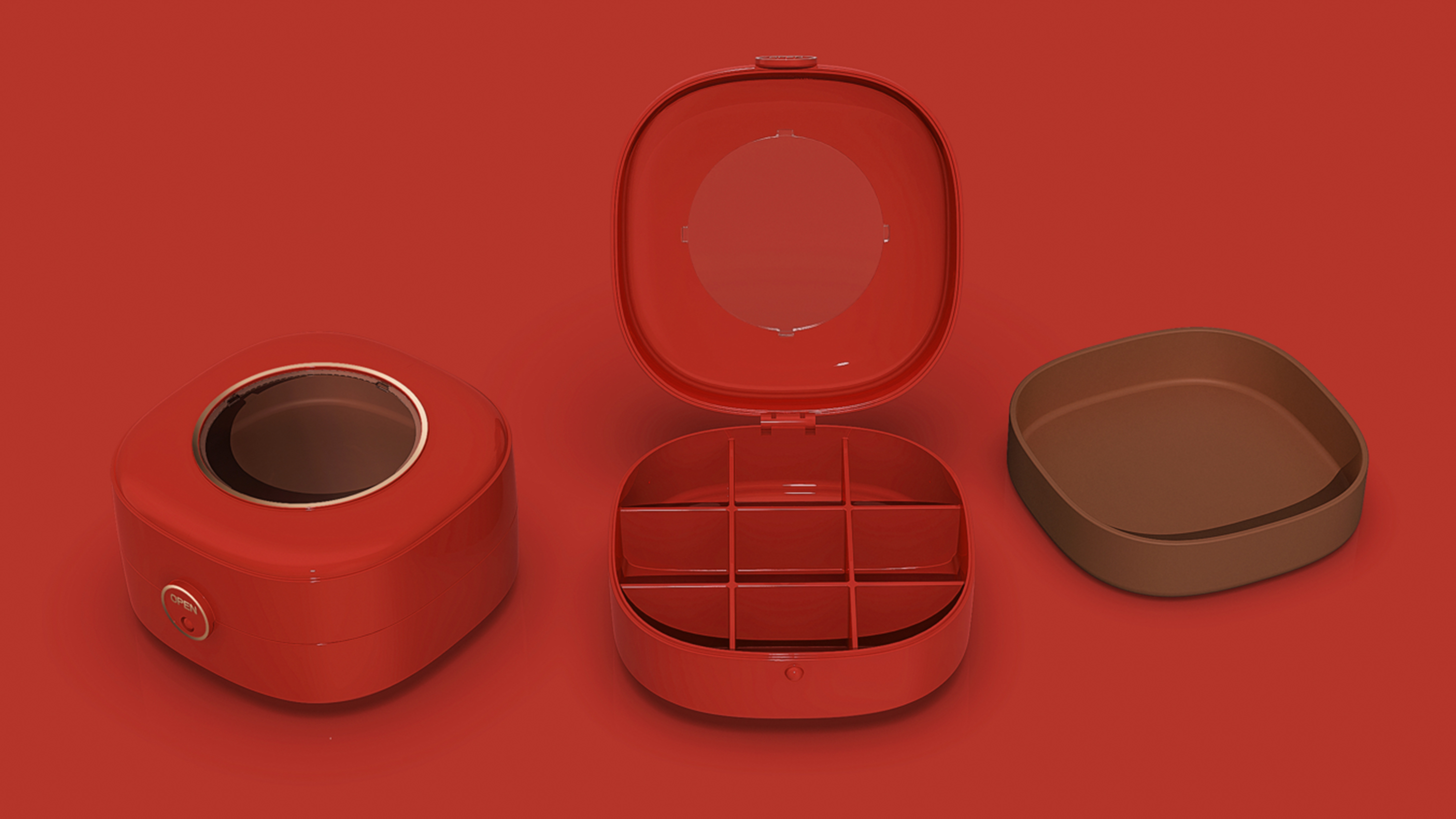 Portable jewelry storage box，storage box，Storage design，product design，Structural design，Home storage，Color matching，color，