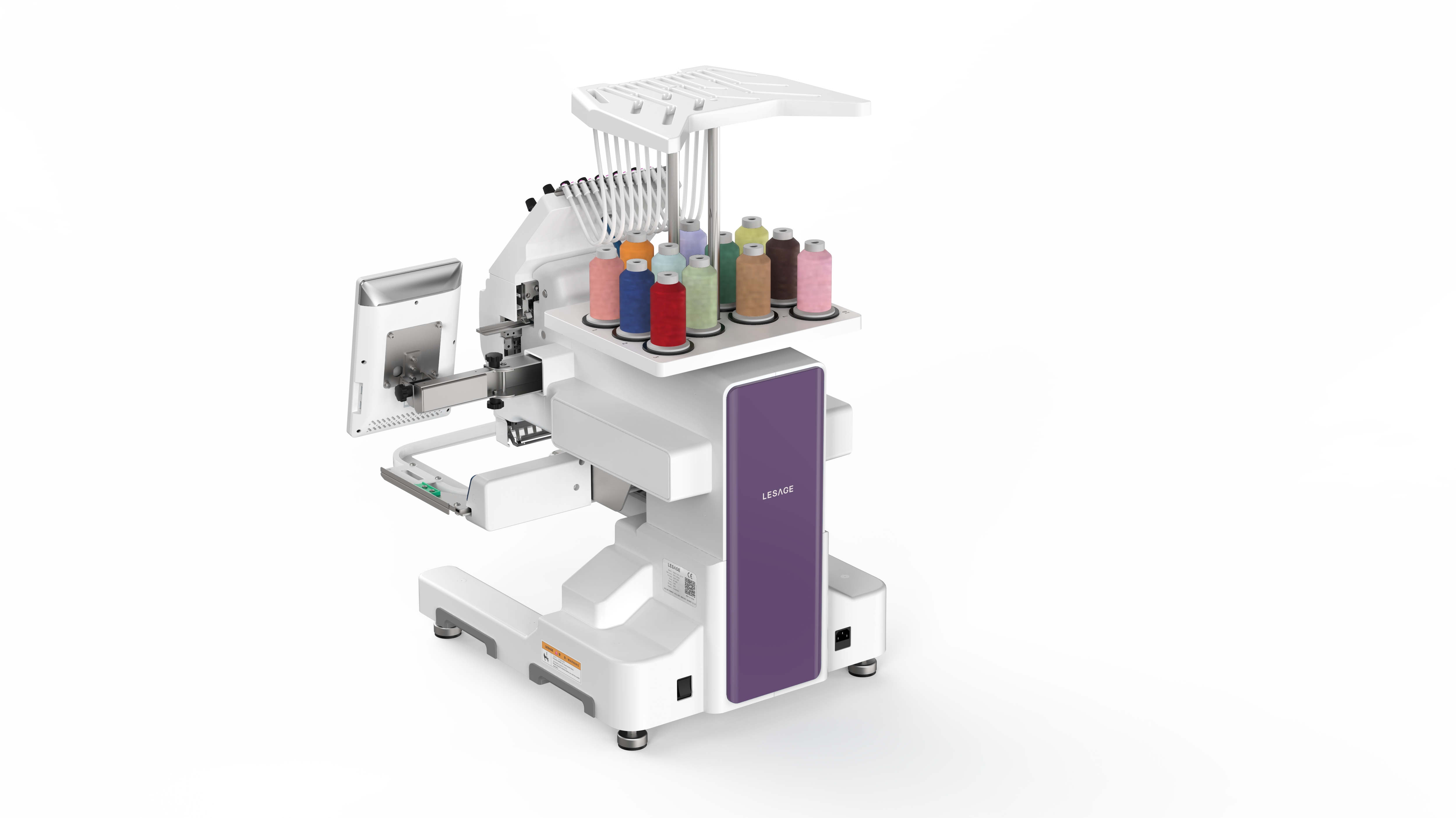 single head embroidery machine，Simple design，bullet embroidery machine，