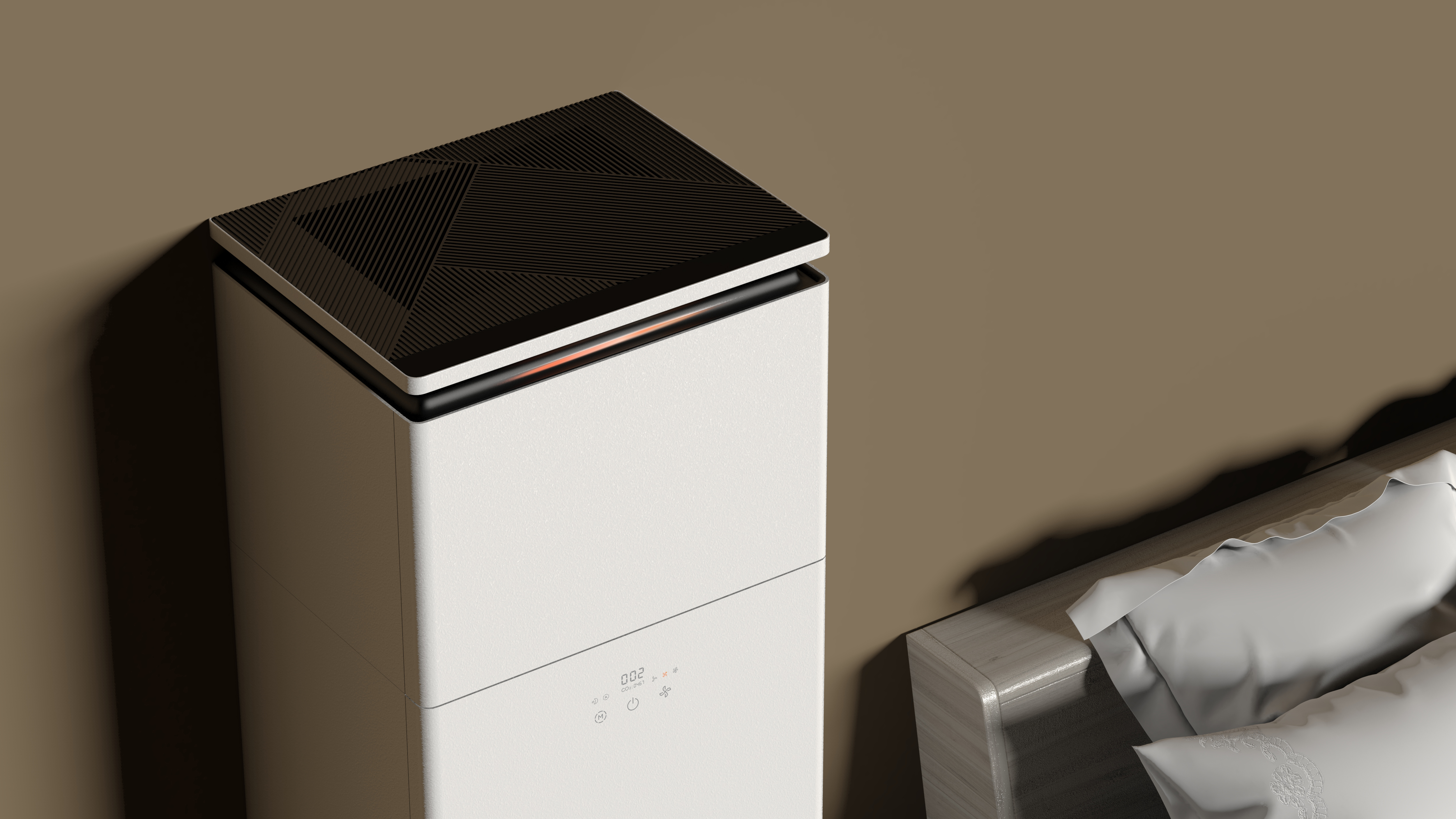 Fresh air fan，Appearance design，Household appliances，Extremely simple wind，