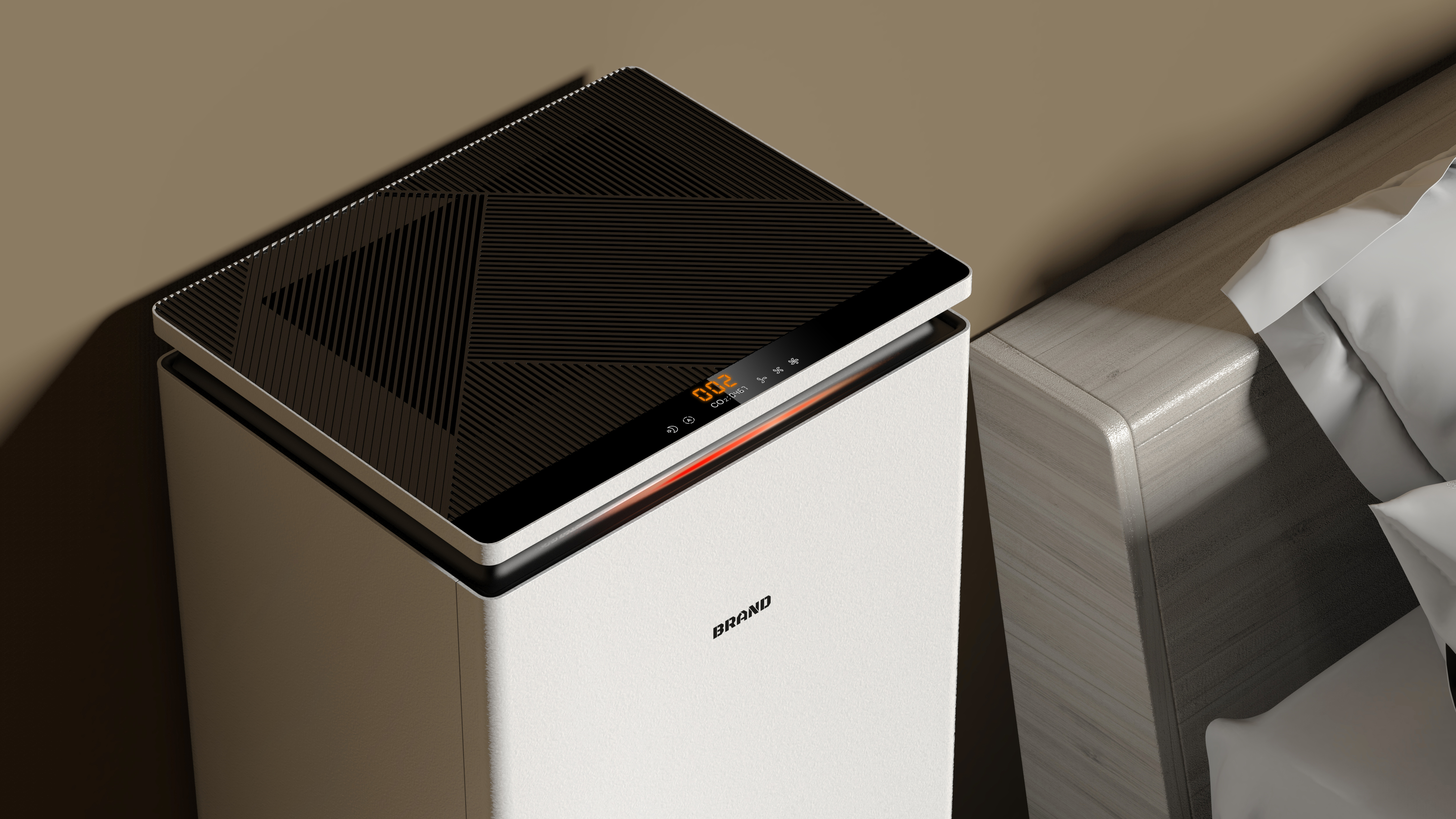 Fresh air fan，Appearance design，Household appliances，Extremely simple wind，