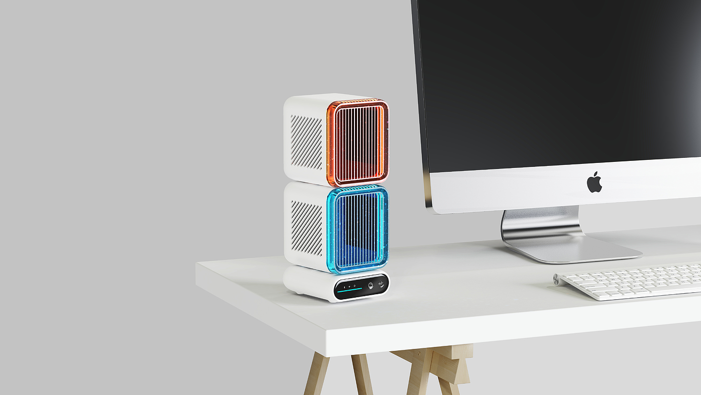 product design，Household appliances，Desktop fan，Modular design，