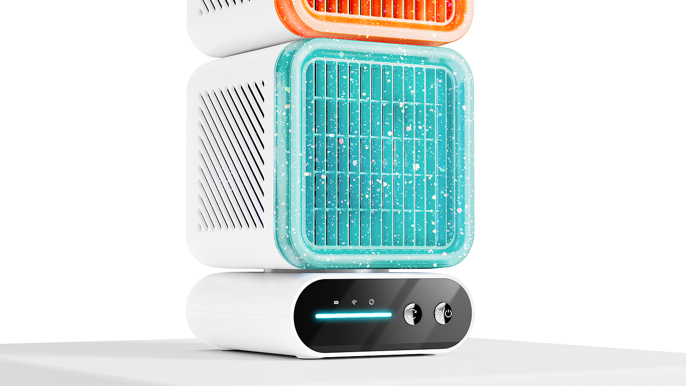 product design，Household appliances，Desktop fan，Modular design，