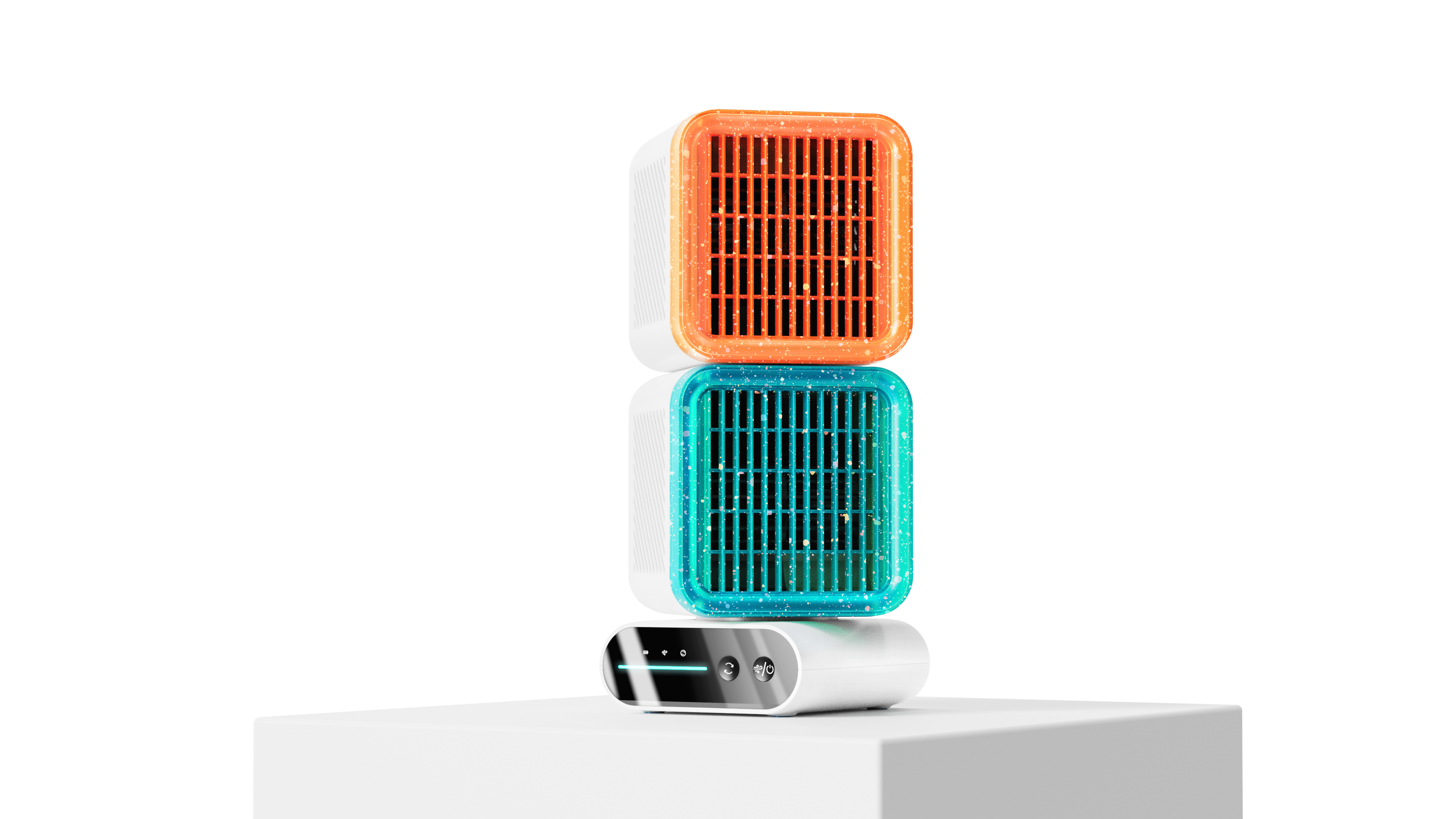 product design，Household appliances，Desktop fan，Modular design，