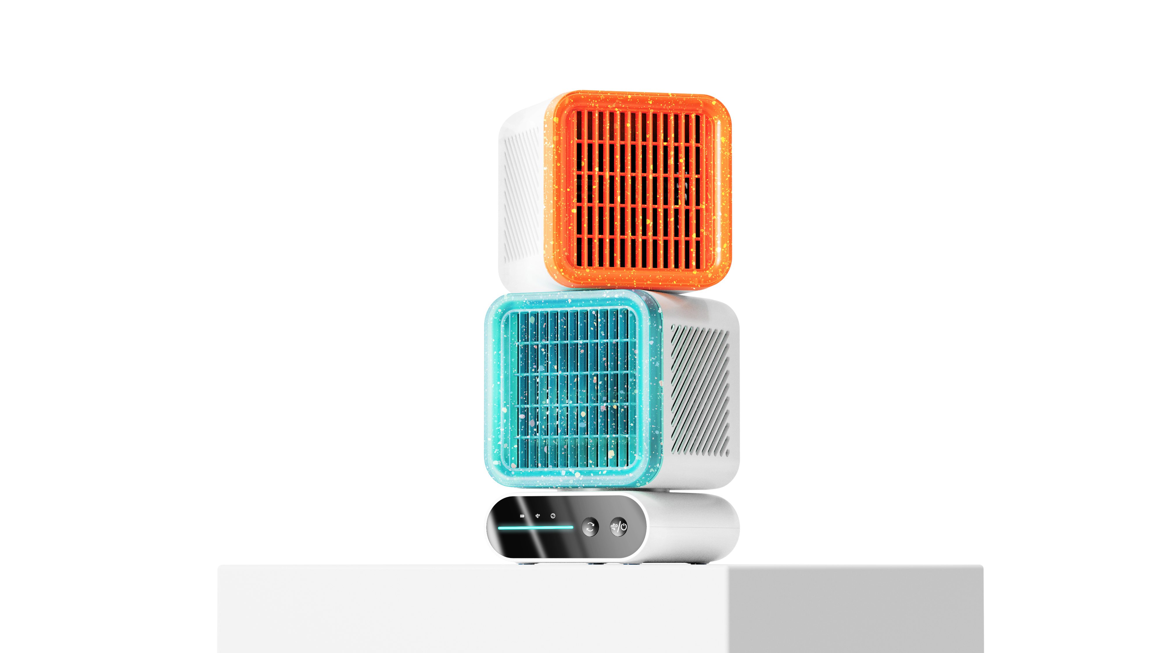 product design，Household appliances，Desktop fan，Modular design，