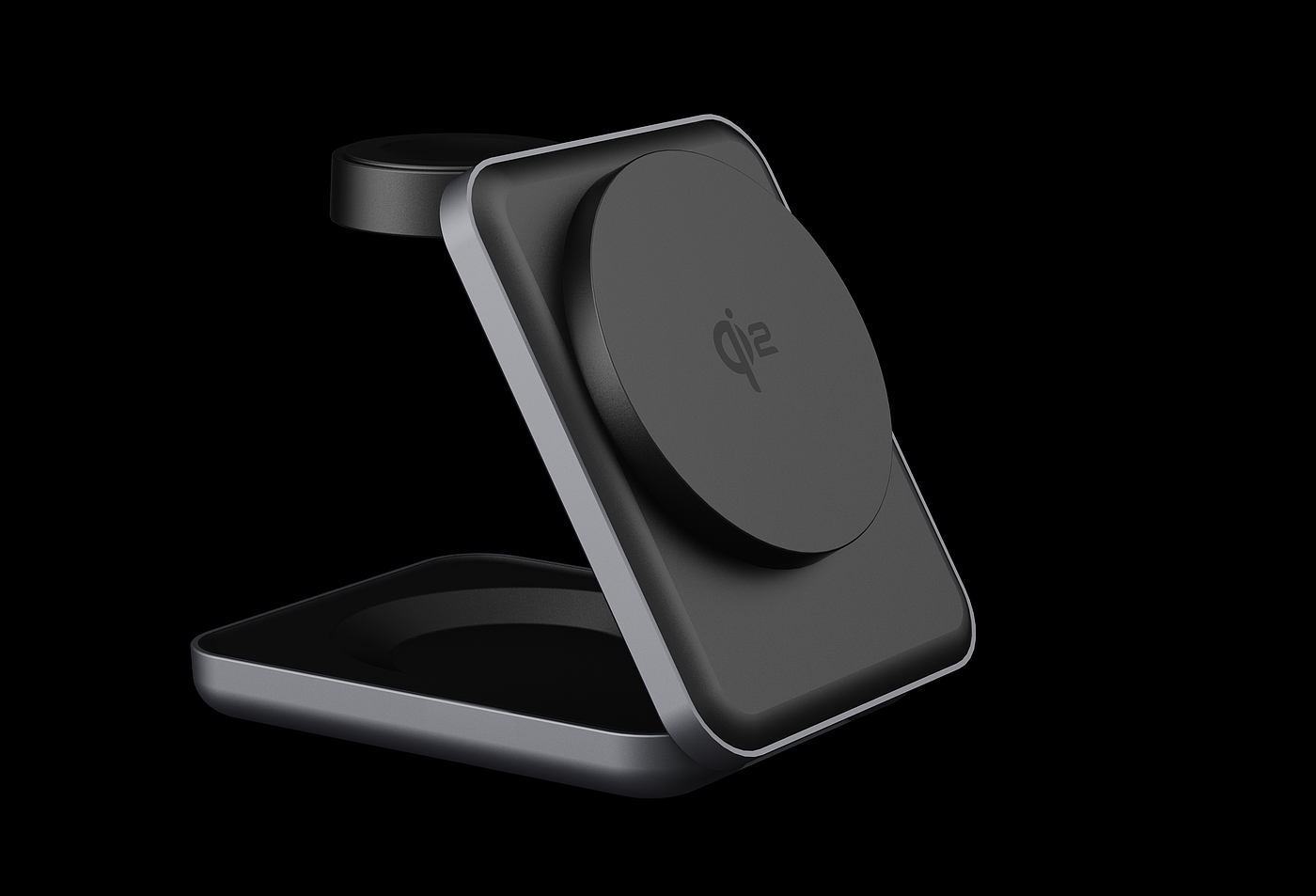 Q2 magnetic three-in-one wireless charger，