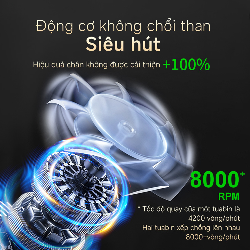 G6 Twin Turbo Nail Vacuum Cleaner-Super Suction，