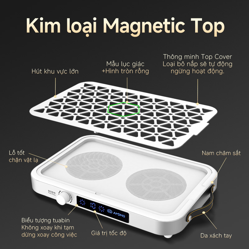 G6 Twin Turbo Nail Vacuum Cleaner-Super Suction，