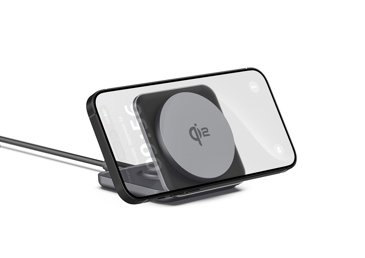 Q2 magnetic two-in-one wireless charger，