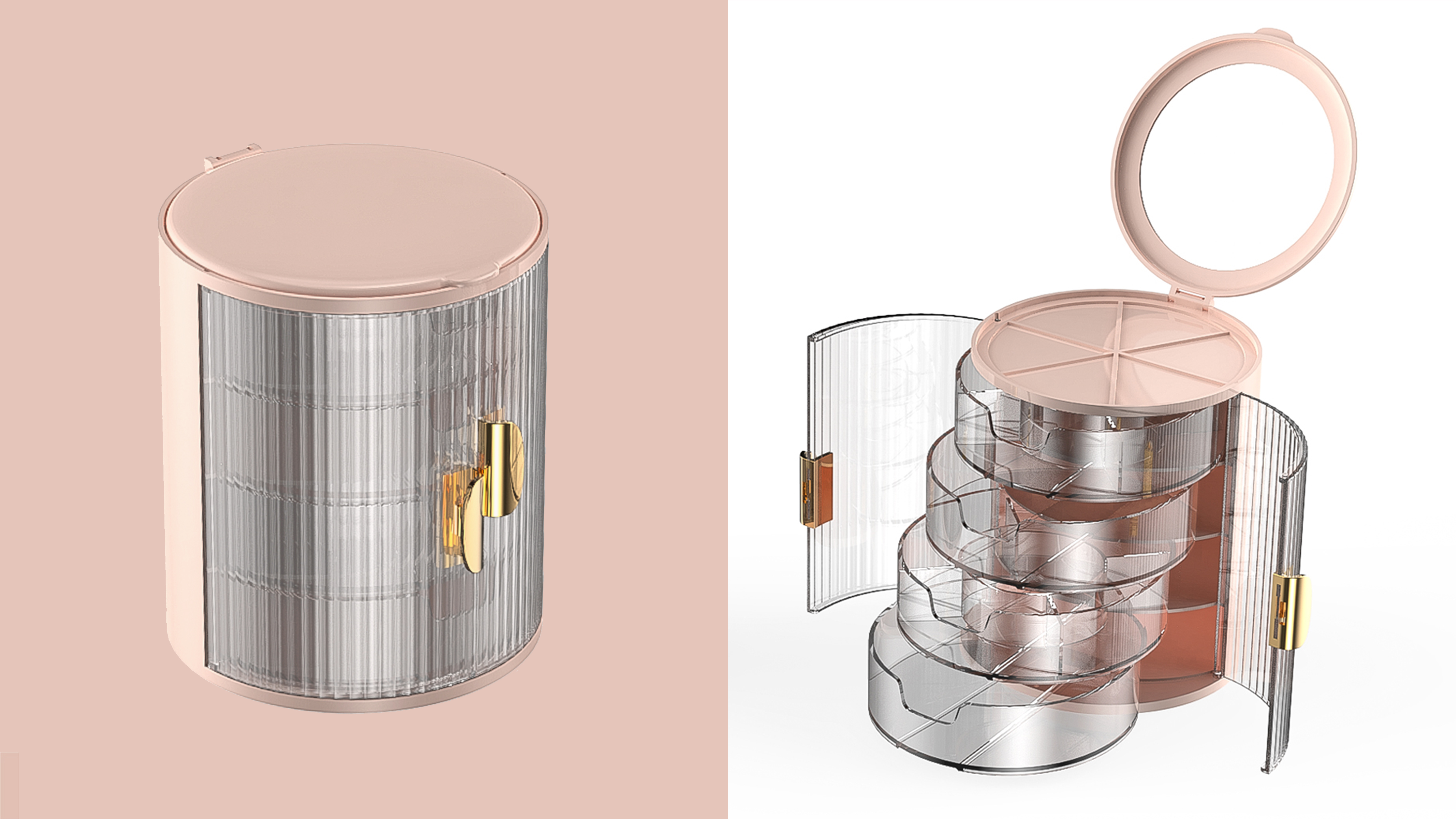 Multi-layer jewelry storage box，Jewelry storage box，product design，Structural design，industrial design，Home storage，Storage design，Appearance design，