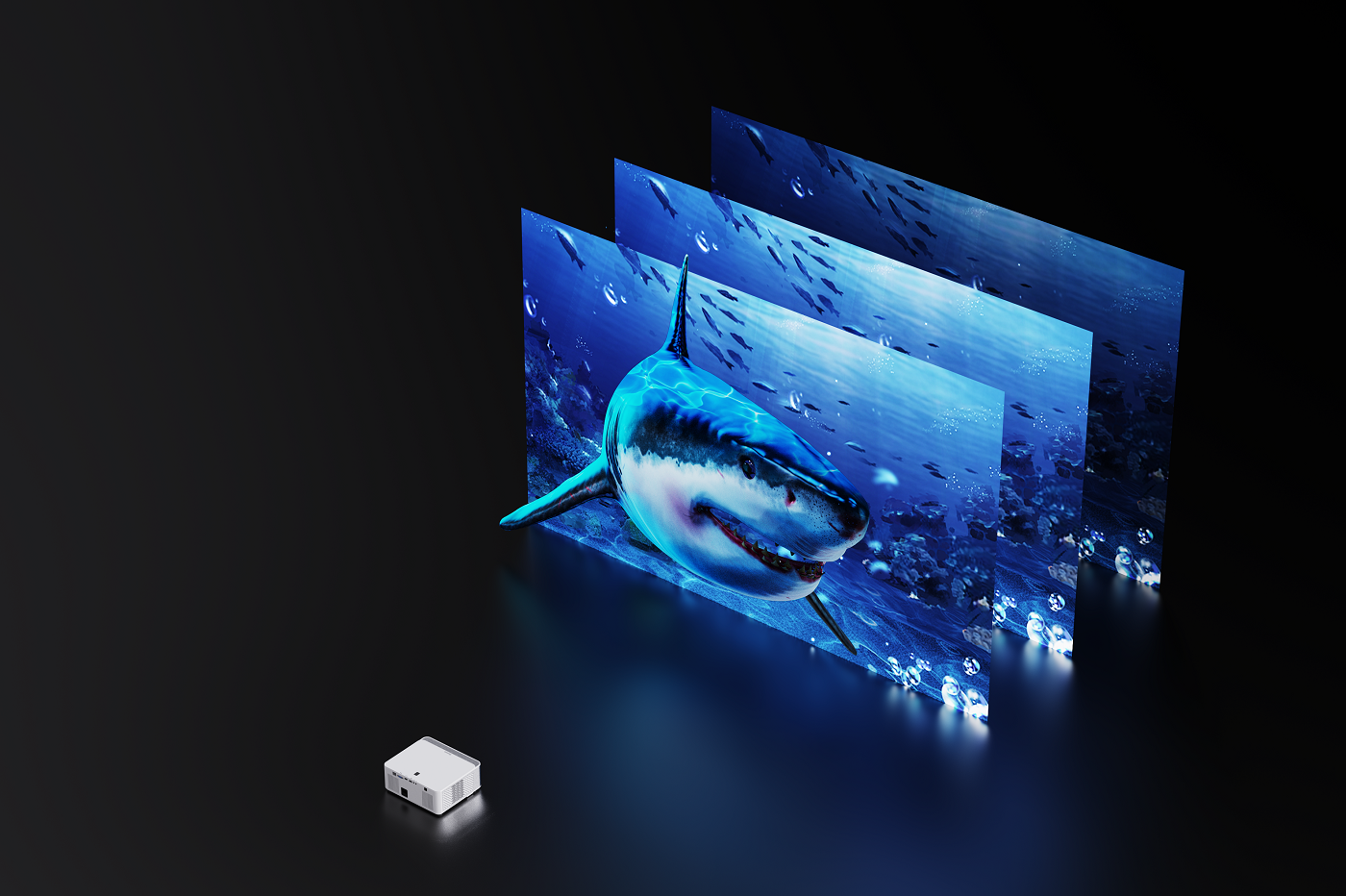 Projector，small home appliances，Rendering，Portable projection，industrial design，Digital Audio and Shadow，