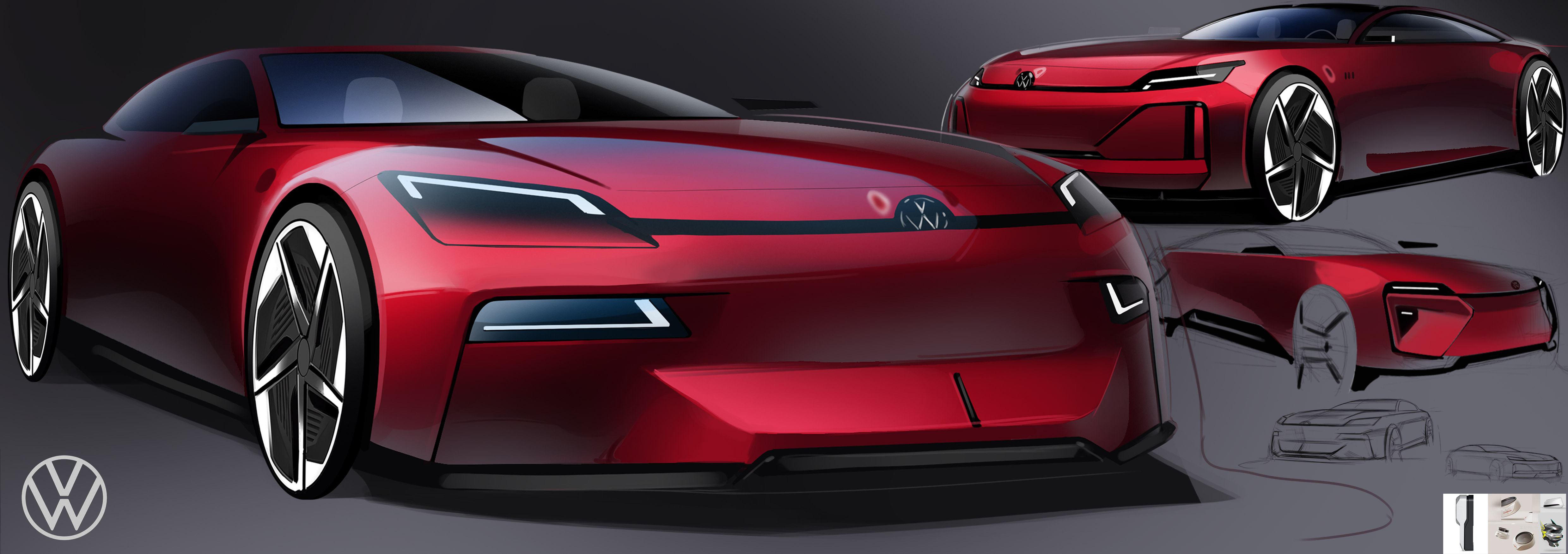 Automobile design，industrial design，car，cardesign，2d rendering，automotivedesign，Hand drawn，