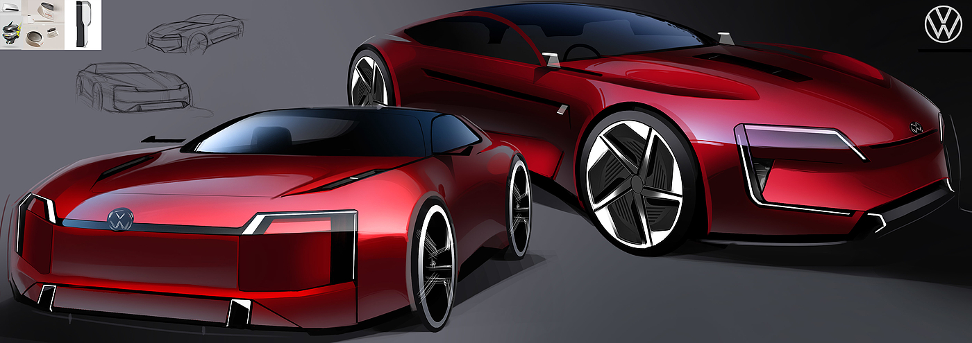 Automobile design，industrial design，car，cardesign，2d rendering，automotivedesign，Hand drawn，