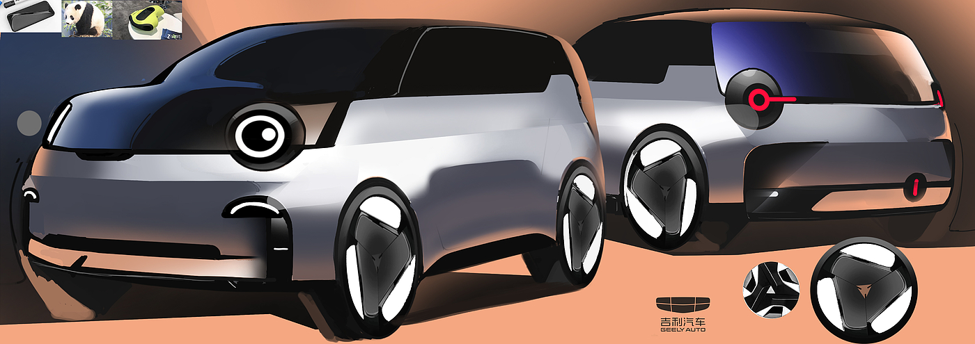 Automobile design，industrial design，car，cardesign，2d rendering，automotivedesign，Hand drawn，