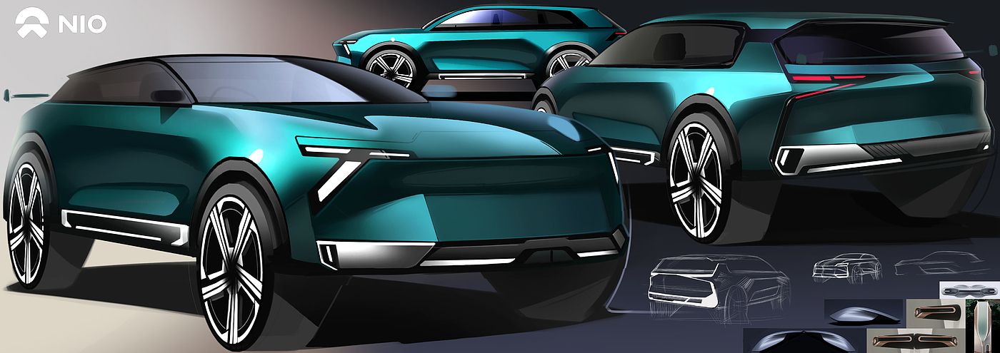 Automobile design，industrial design，car，cardesign，2d rendering，automotivedesign，Hand drawn，