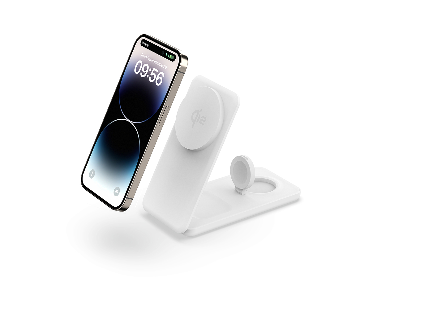 Q2 magnetic three-in-one wireless charger，