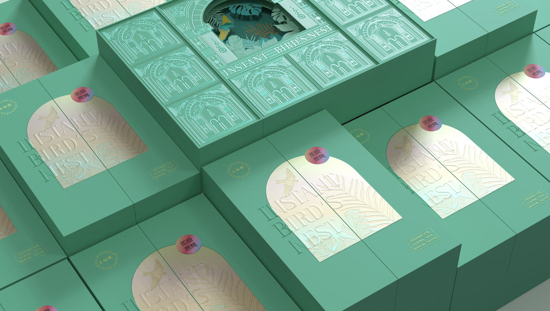 Bird's Nest Packaging Design，Instant Bird's Nest Packaging，Sam's member gift box packaging，