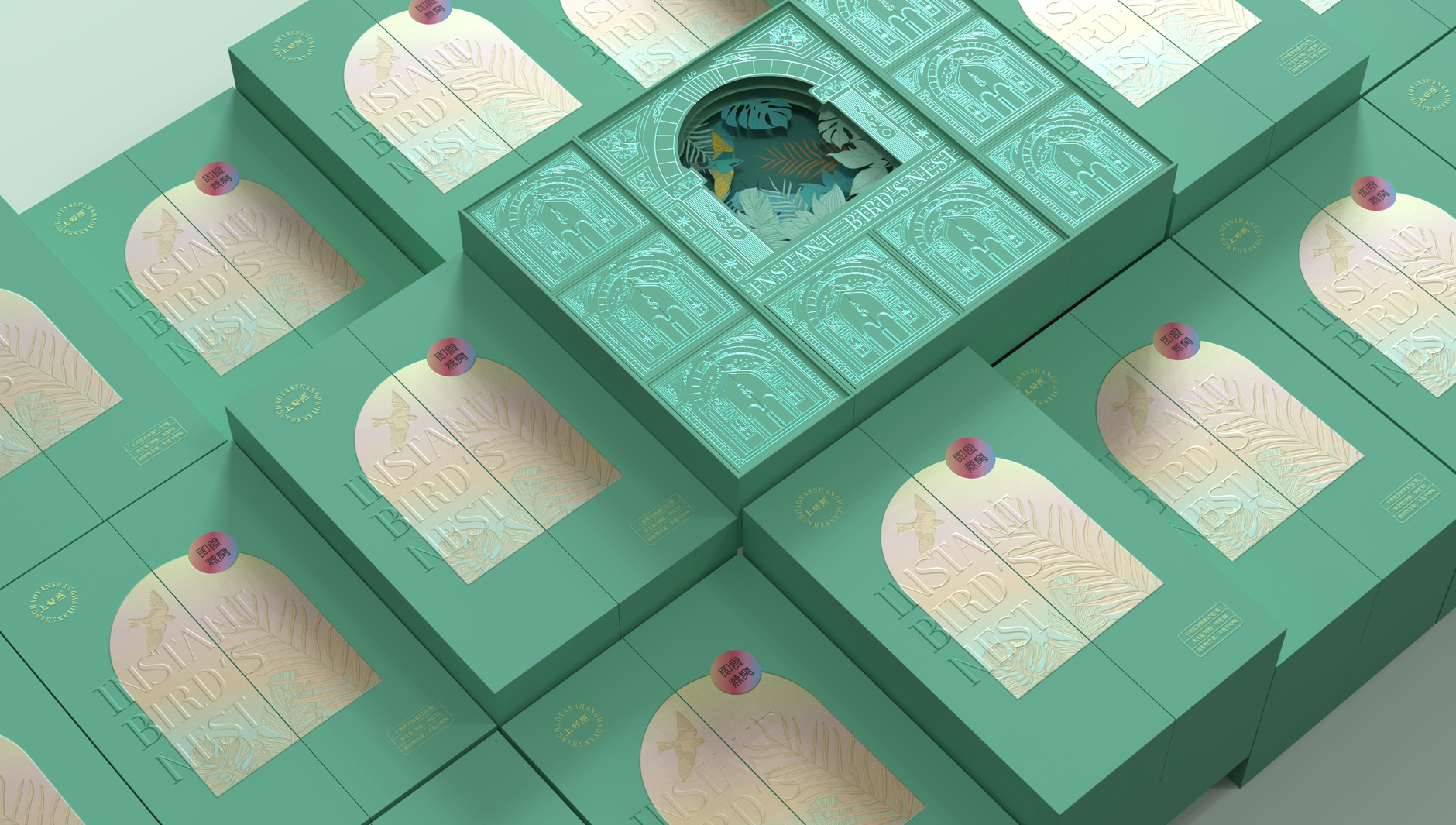 Bird's Nest Packaging Design，Instant Bird's Nest Packaging，Sam's member gift box packaging，