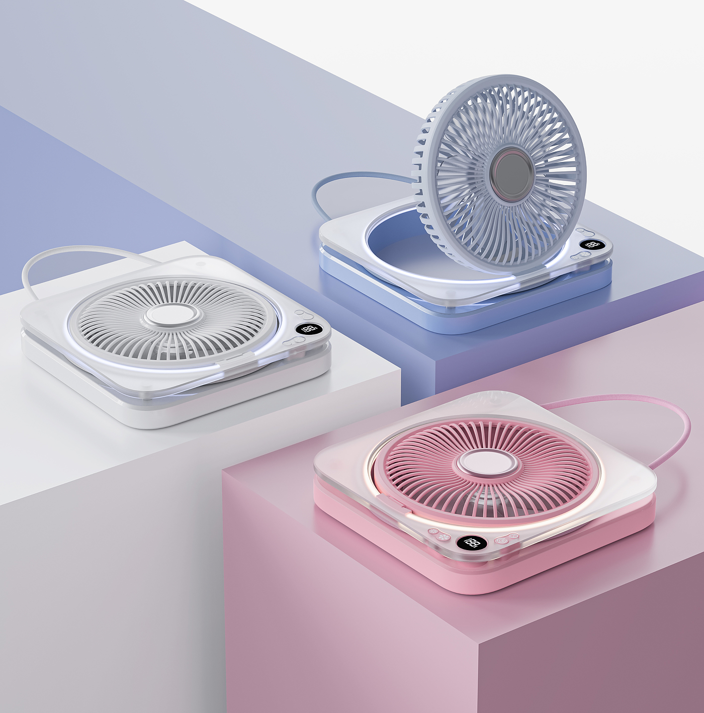 Yushang Design，Wall-mounted fan，Desktop fan，ultra-thin fan，Transparent fan，