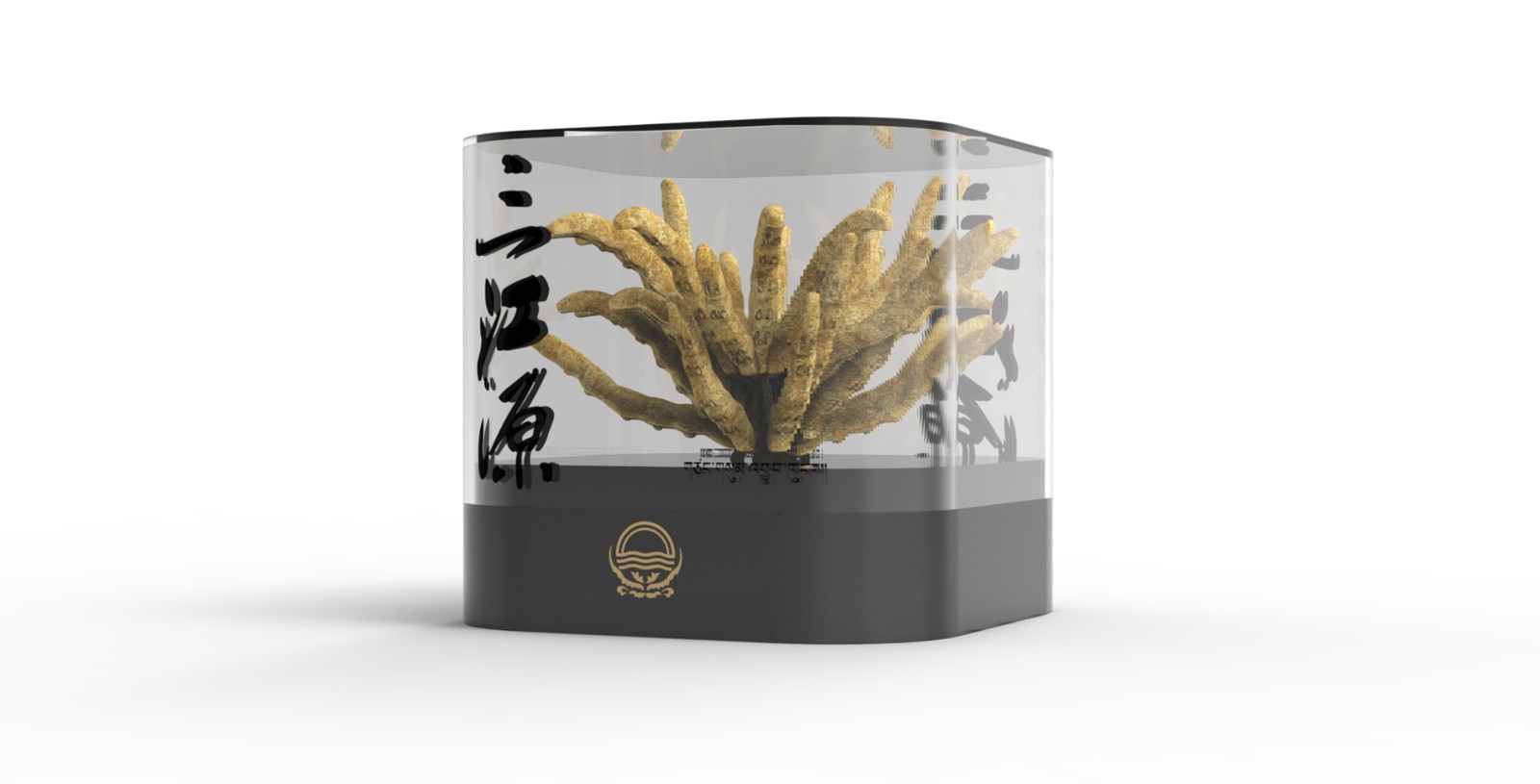 Cordyceps sinensis from Sanjiangyuan，Cordyceps gift box packaging，Cordyceps packaging design，