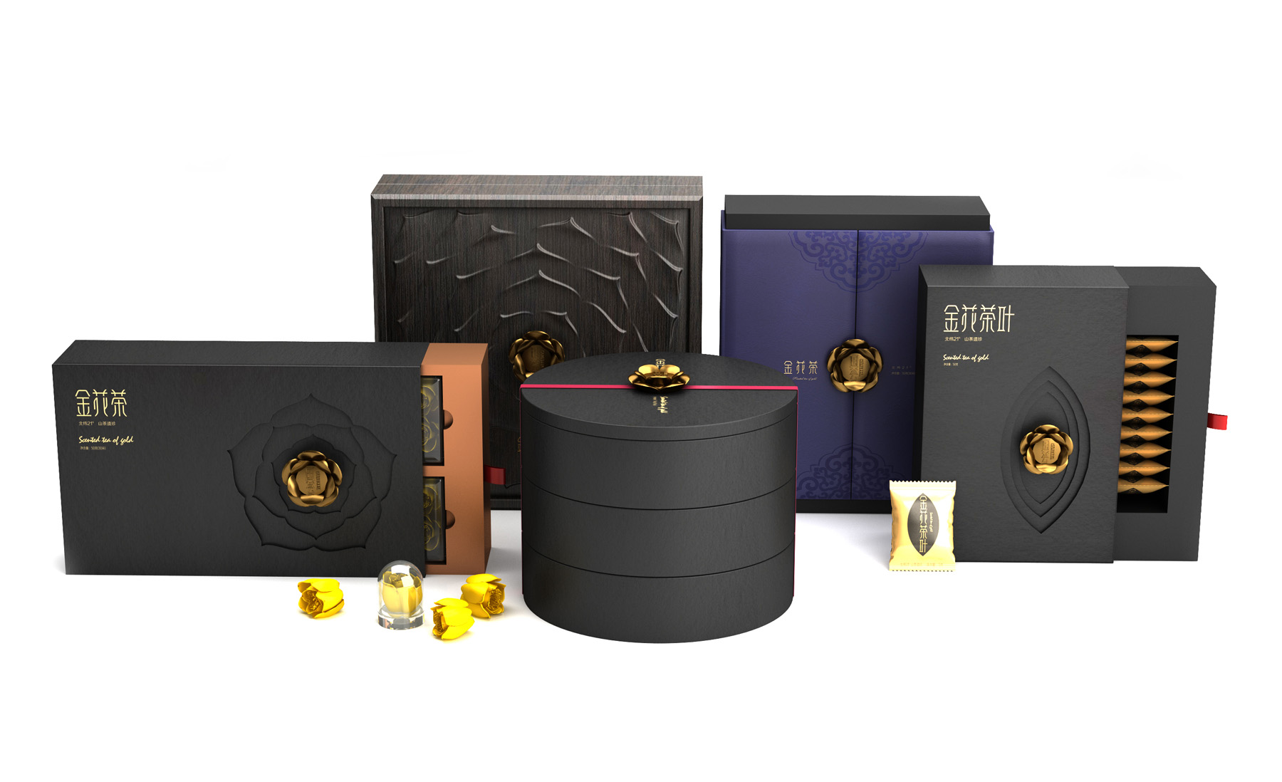 Guohui Golden Camellia Tea Packaging，Golden Flower Tea Packaging，Nutritional health care products packaging，