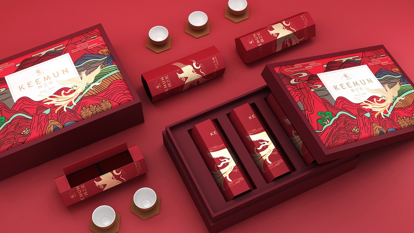 Qimen red tea packaging，Tea gift box packaging，High-end tea gift box packaging，