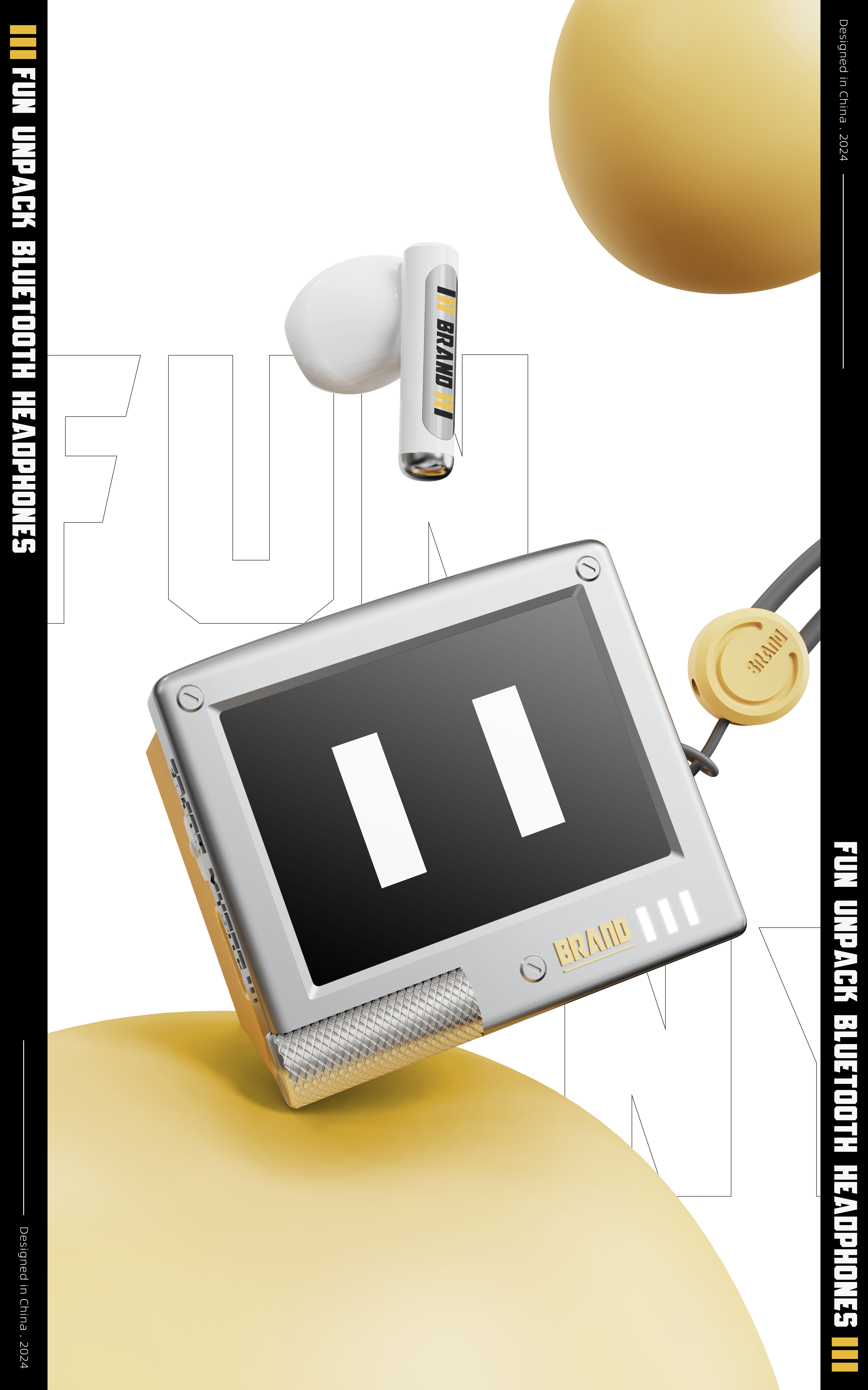 product design，decompression，Interesting design，Half in-ear earphone，industrial design，headset，