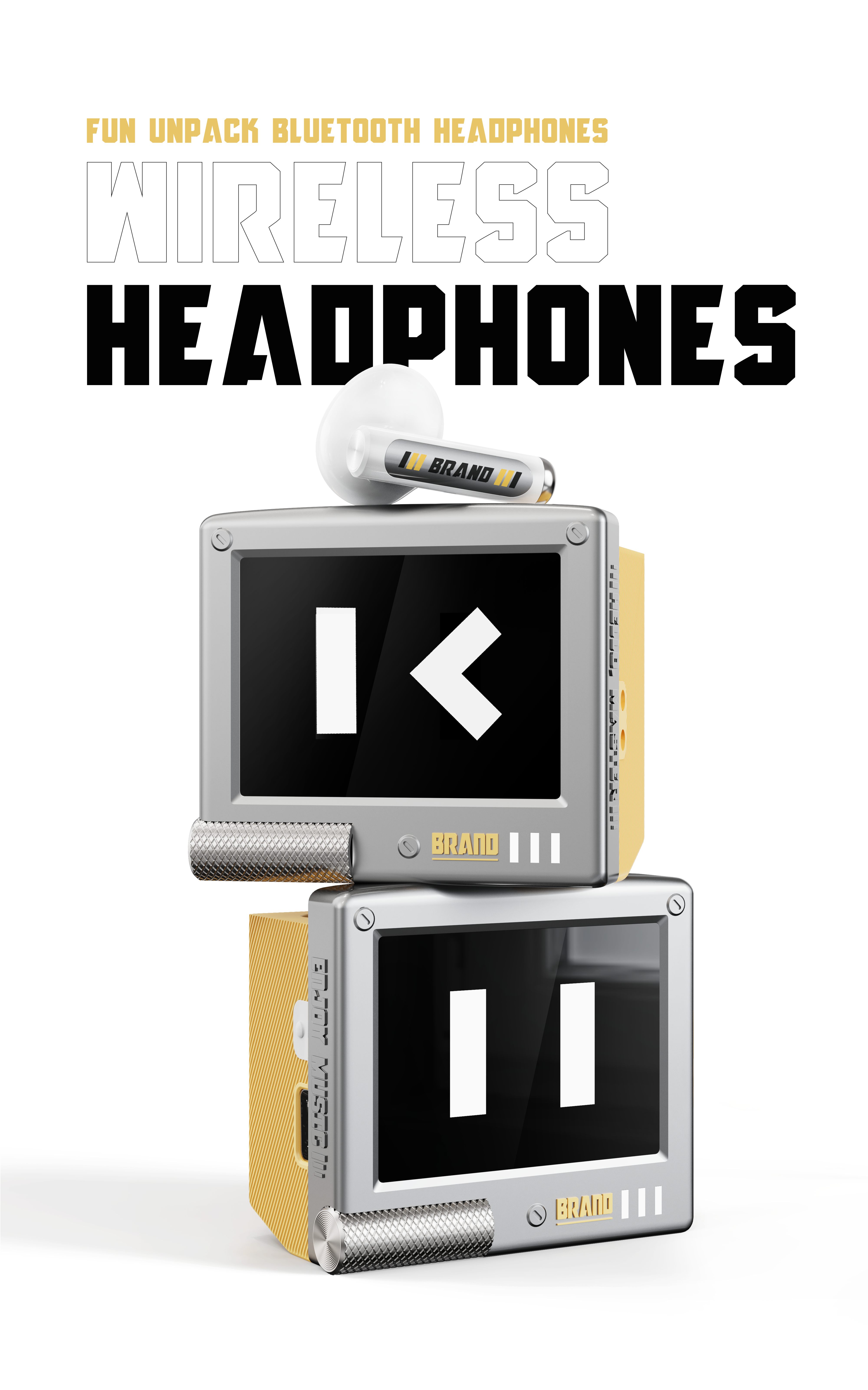 product design，decompression，Interesting design，Half in-ear earphone，industrial design，headset，