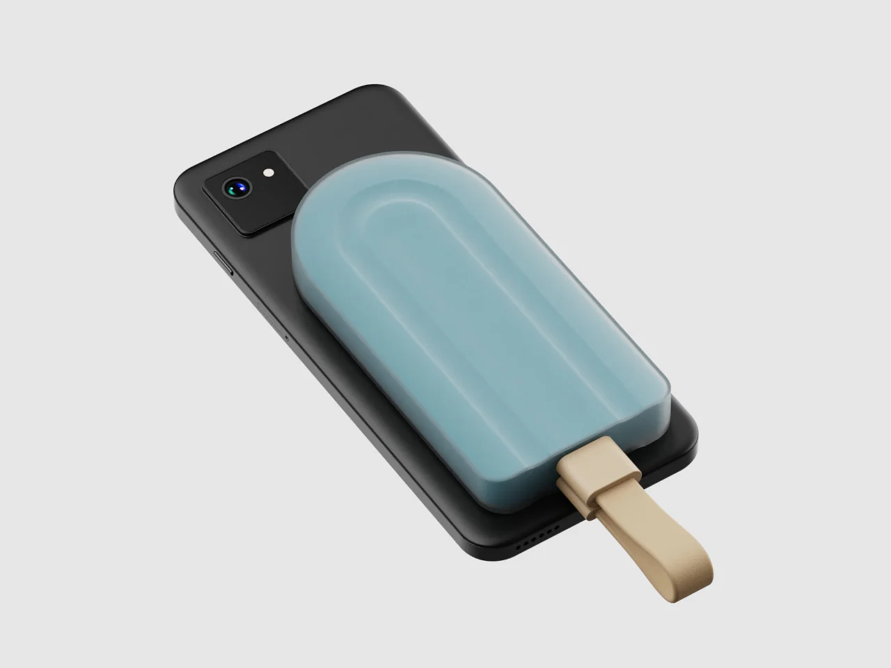 portable battery，Creative modeling，Popsicle inspiration，USB-C，PoPsic，