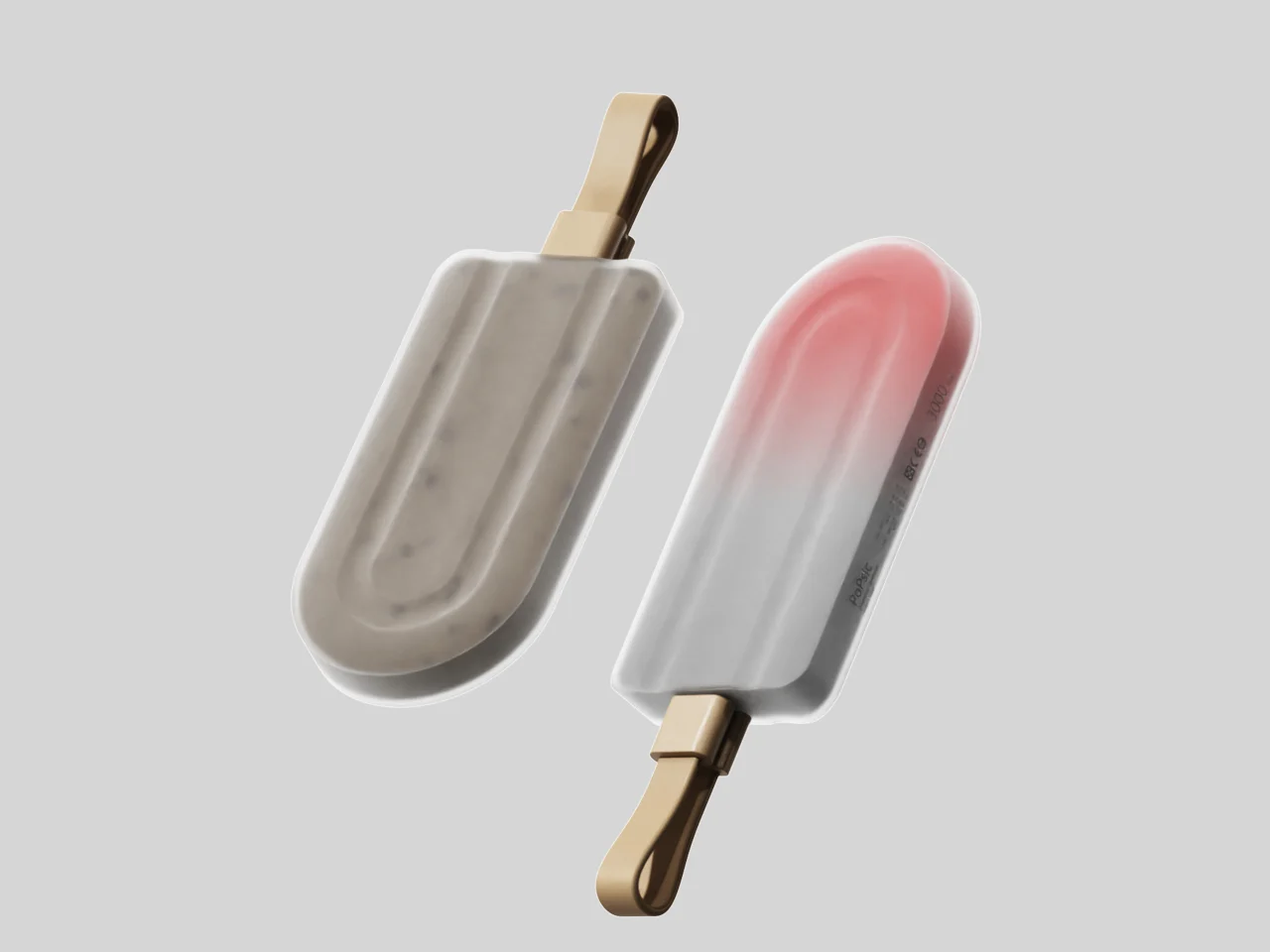portable battery，Creative modeling，Popsicle inspiration，USB-C，PoPsic，