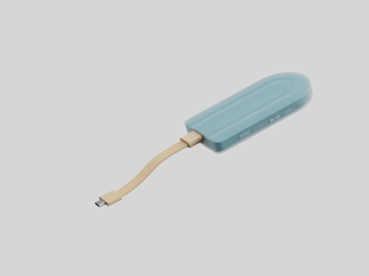 portable battery，Creative modeling，Popsicle inspiration，USB-C，PoPsic，