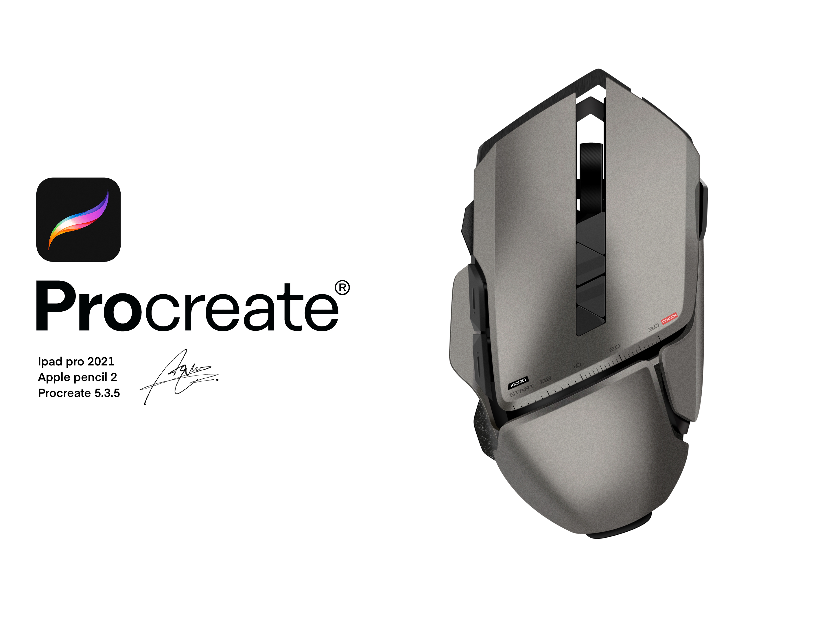 Procreate，industrial design，Ubee ，