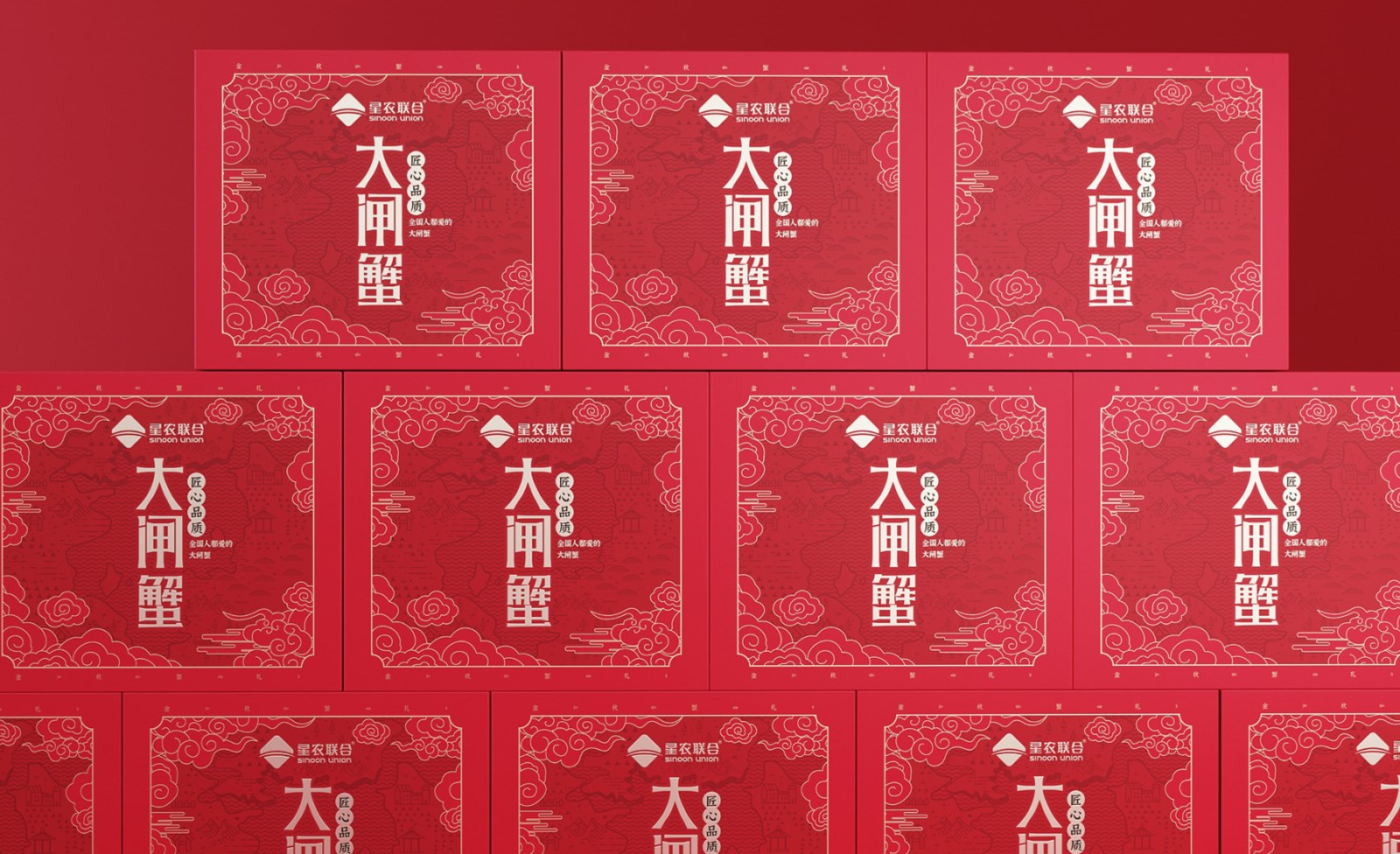 Hairy Crab Packaging Design，Hairy crab gift box packaging，fresh packaging design，