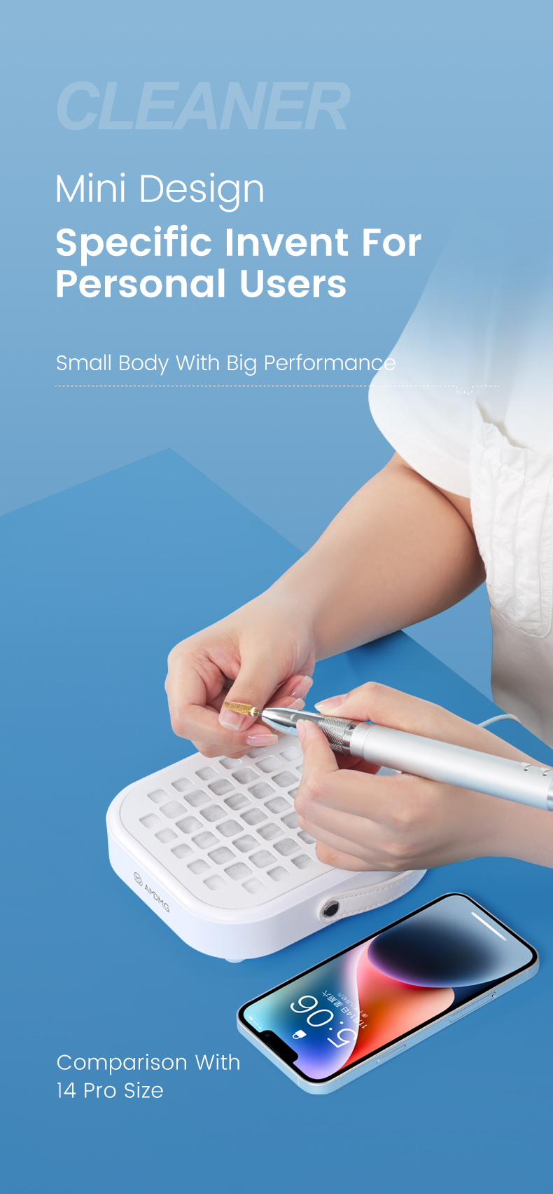 G340 Mini Nail Art Vacuum Cleaner-Play Nail Art DIY，