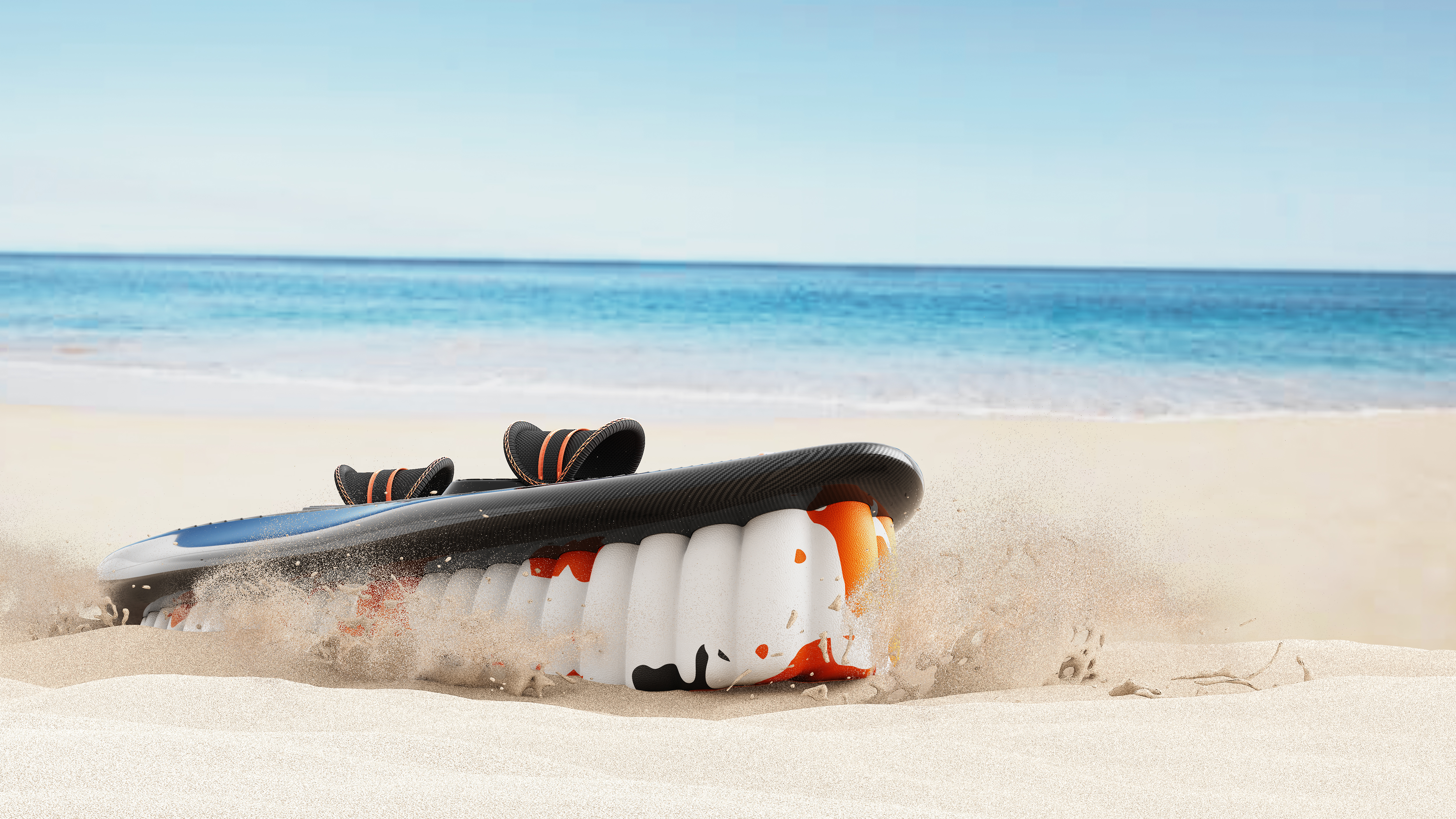 Electric surfboard, hovercraft, concept works，