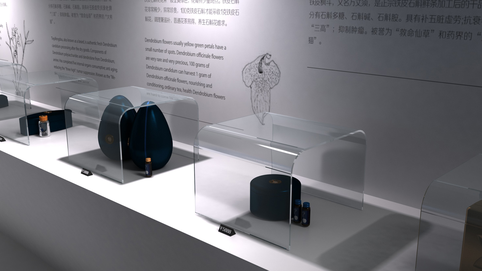 Packaging of Dendrobium officinale，Packaging Design of Dendrobium Huoshanense，Exclusive store design，
