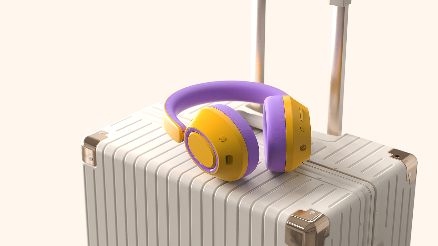 Wireless headset，Bluetooth headset，Headphones，industrial design，Color scheme，